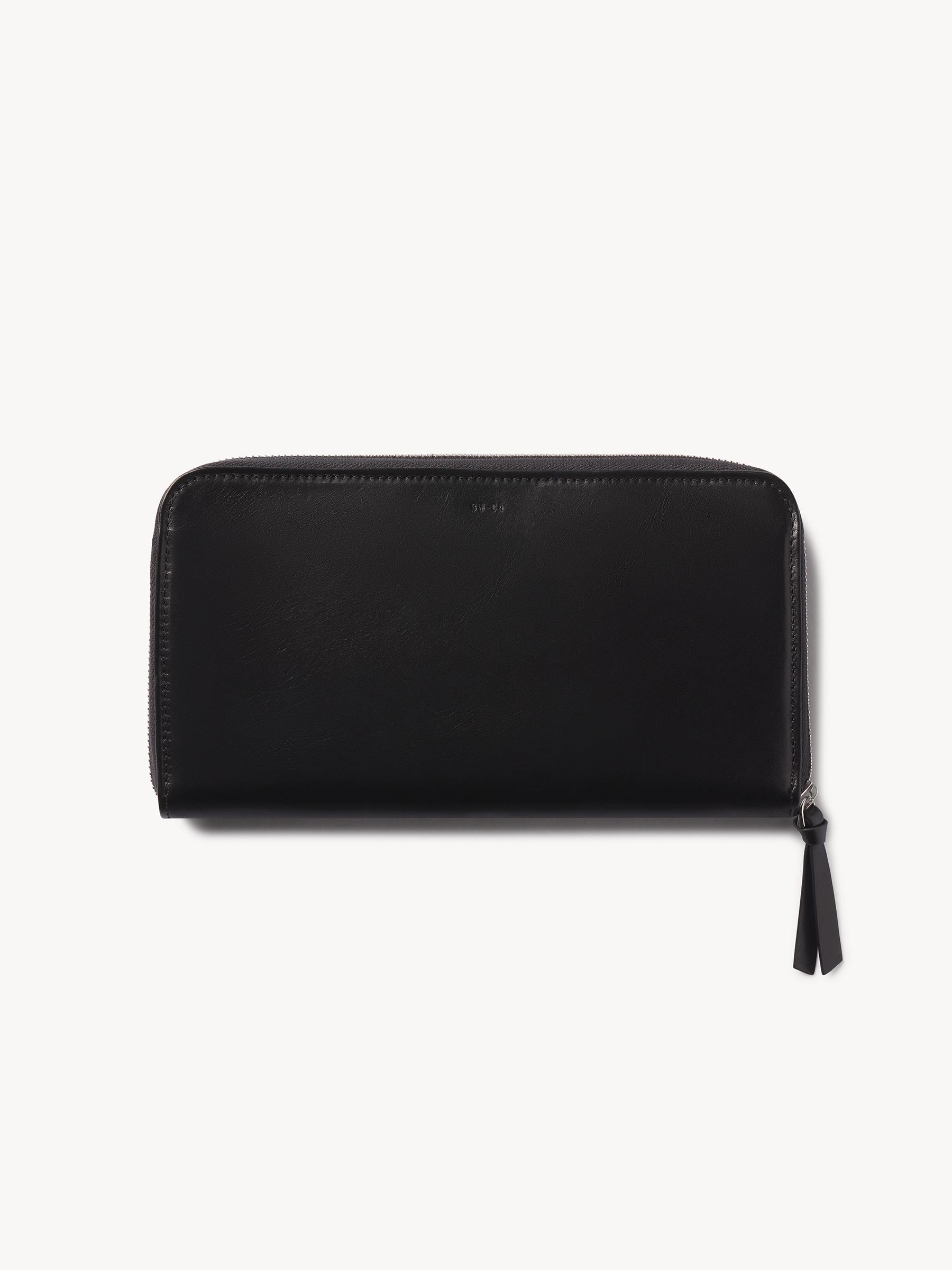 Black Italian Leather Passporter