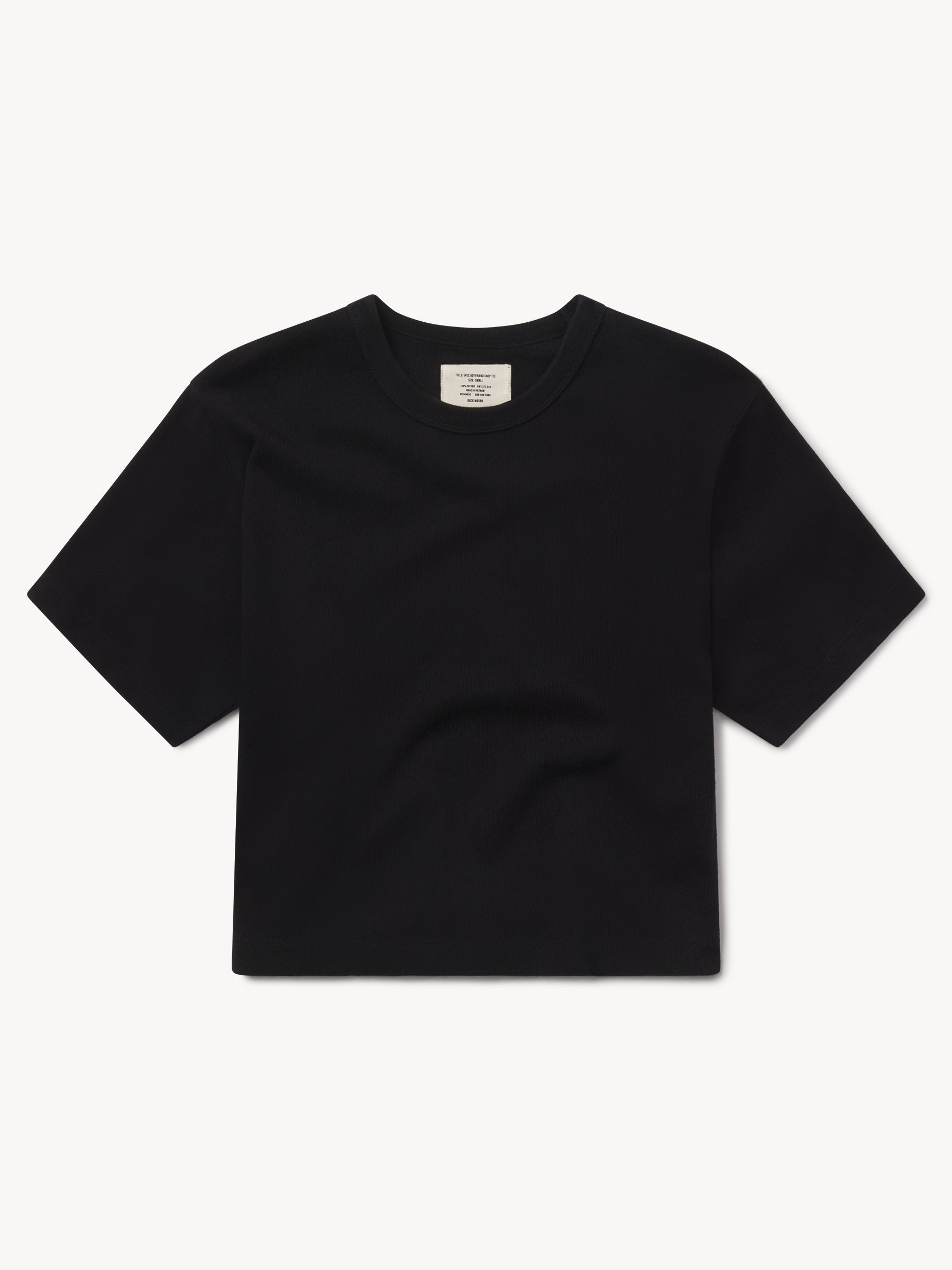 Black Field Spec Boyfriend Crop Tee