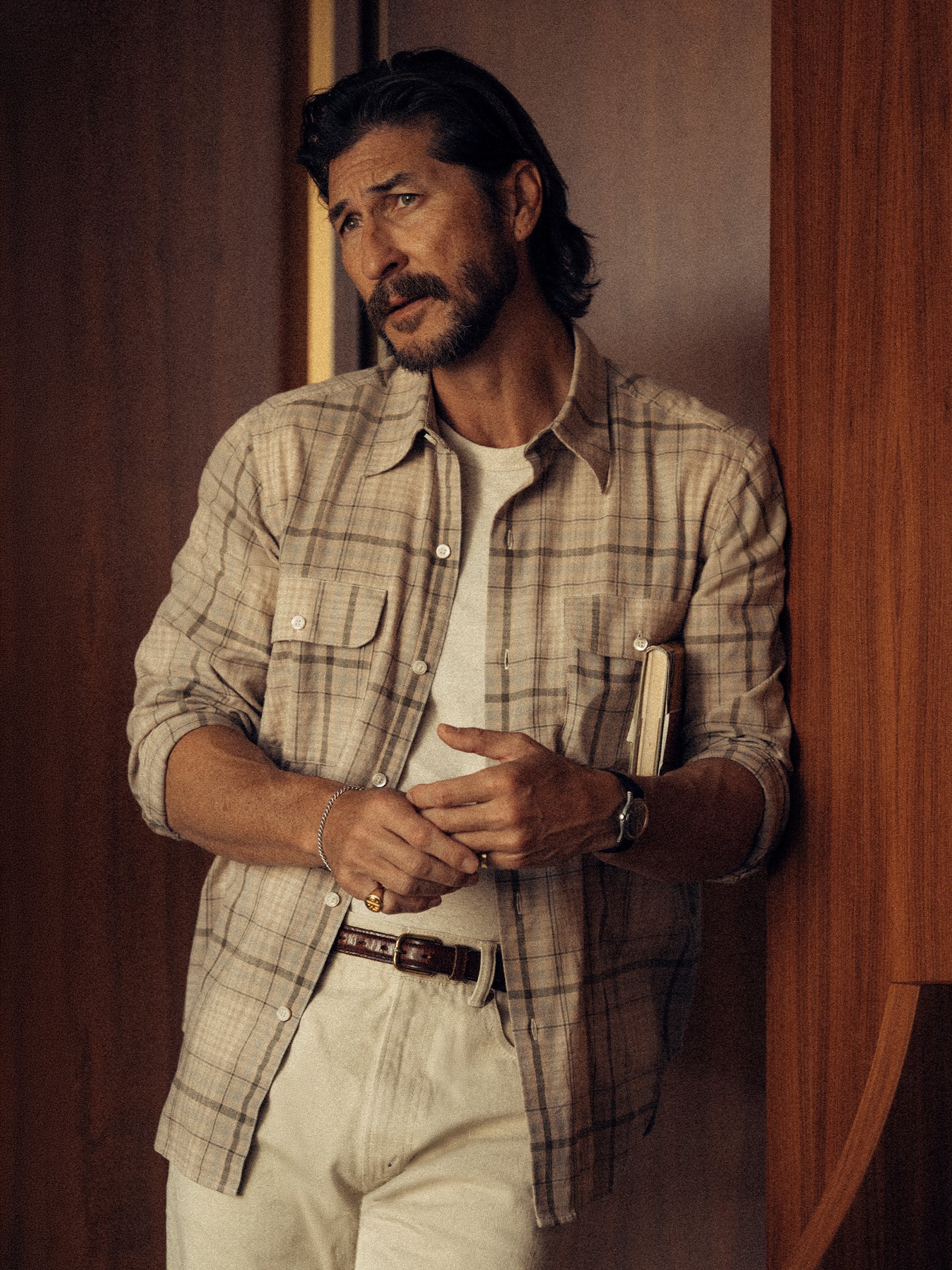 Alternative view of Trail Plaid Breeze Cotton Linen Ls Shirt