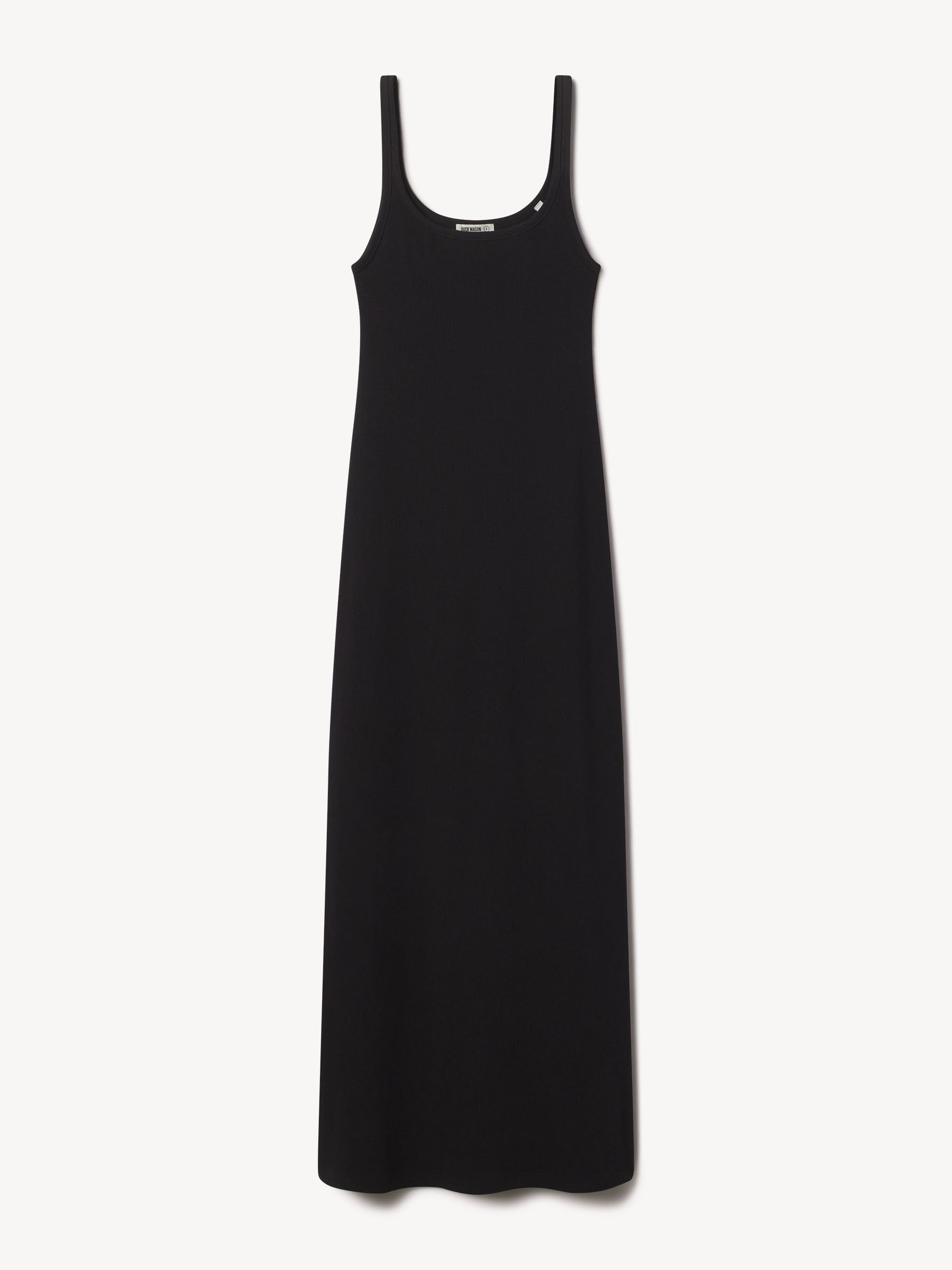 Black Surplus Rib Scoop Tank Dress