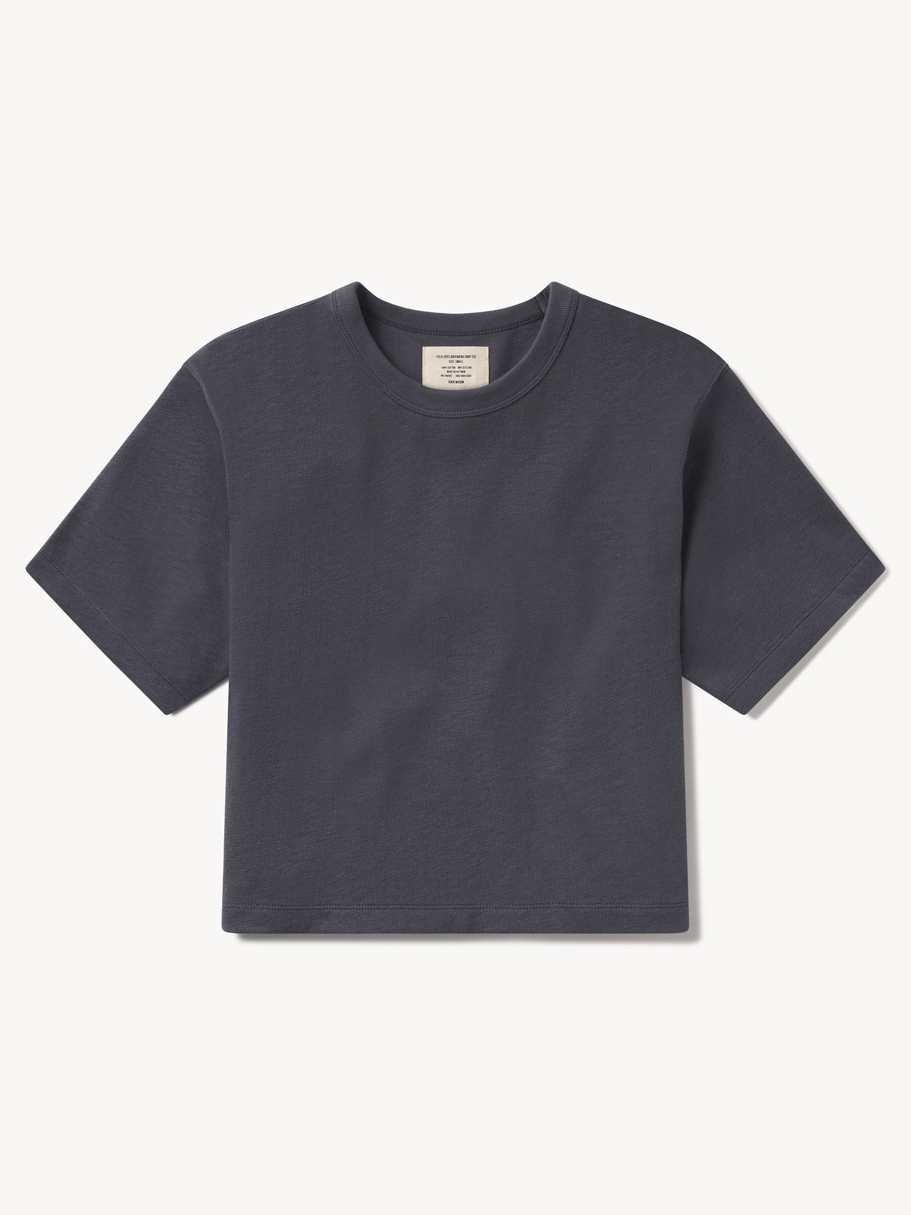 Seal Blue Field Spec Boyfriend Crop Tee