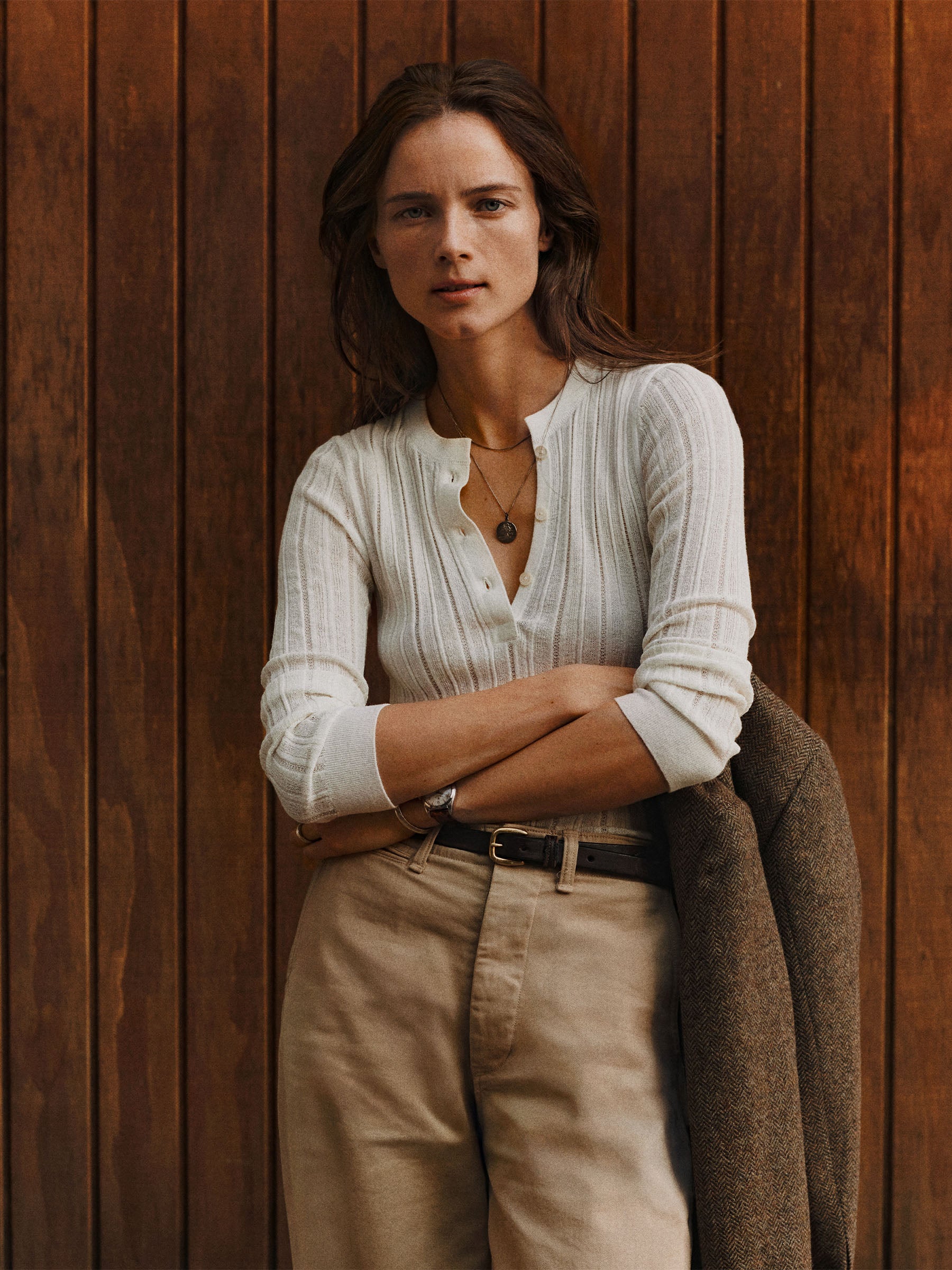 Alternative view of White Keepsake Pointelle Henley