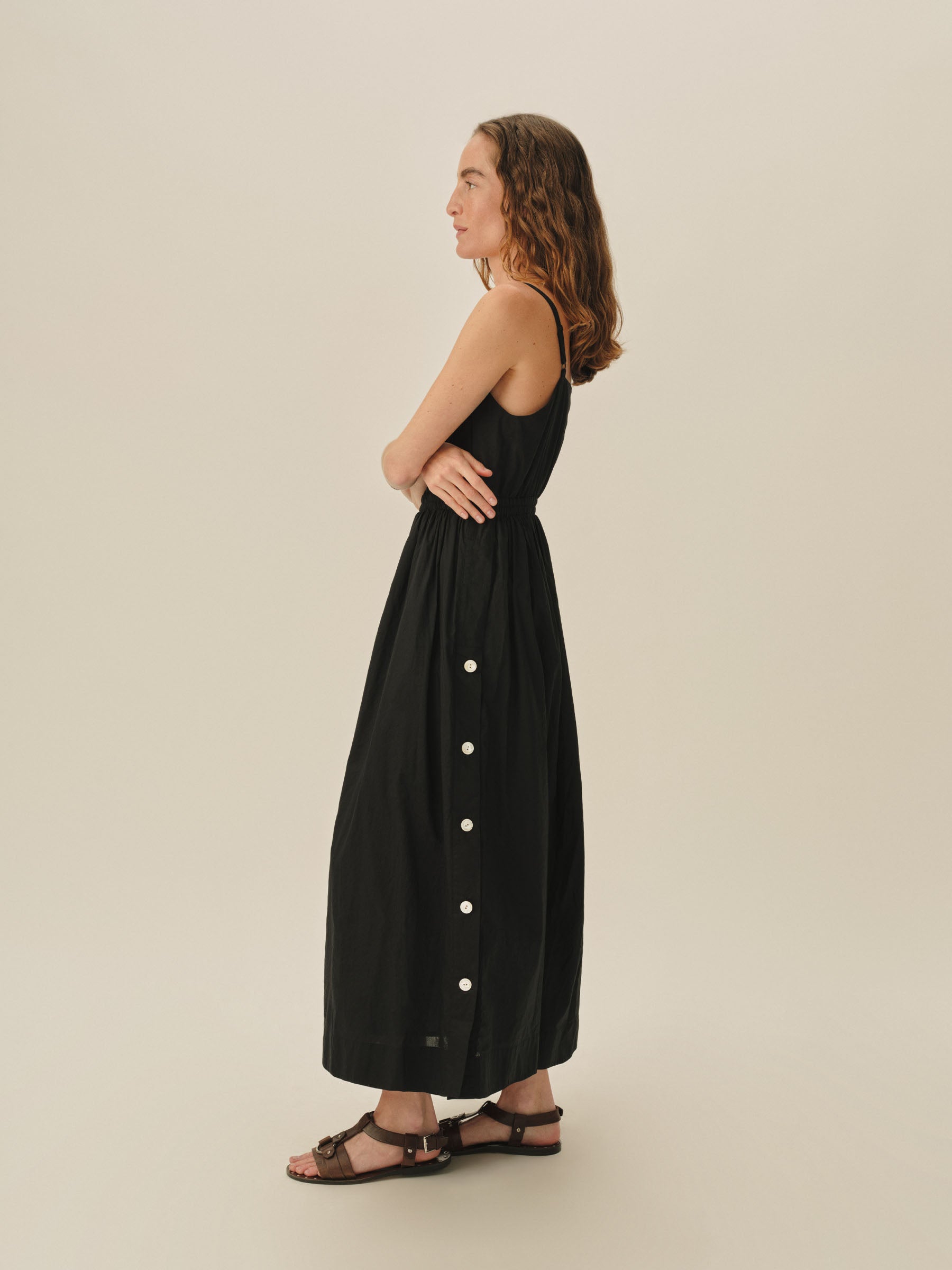 Alternative view of Black Poplin Veranda Dress