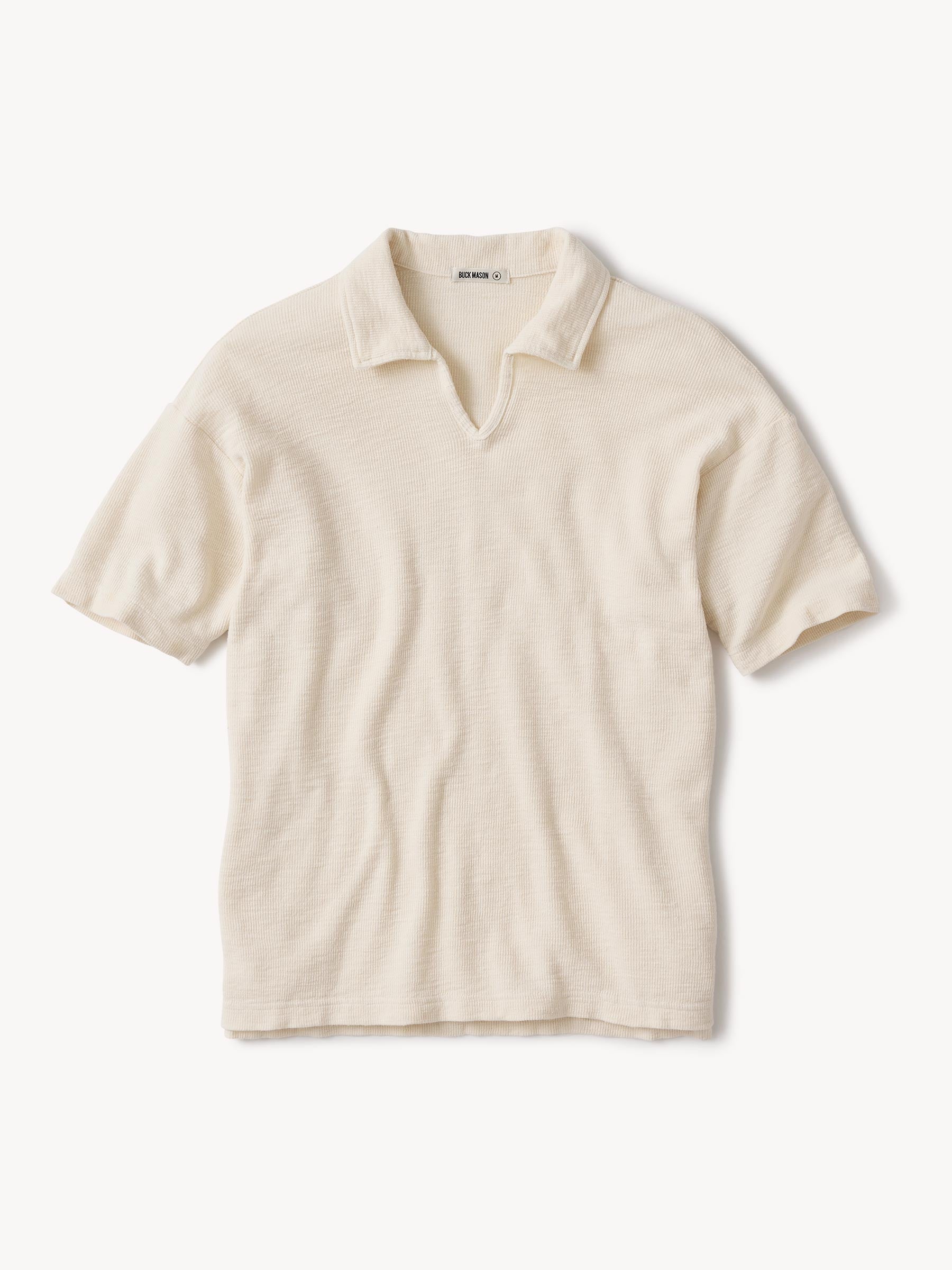 Natural Airlight Johnny Collar S/S Polo