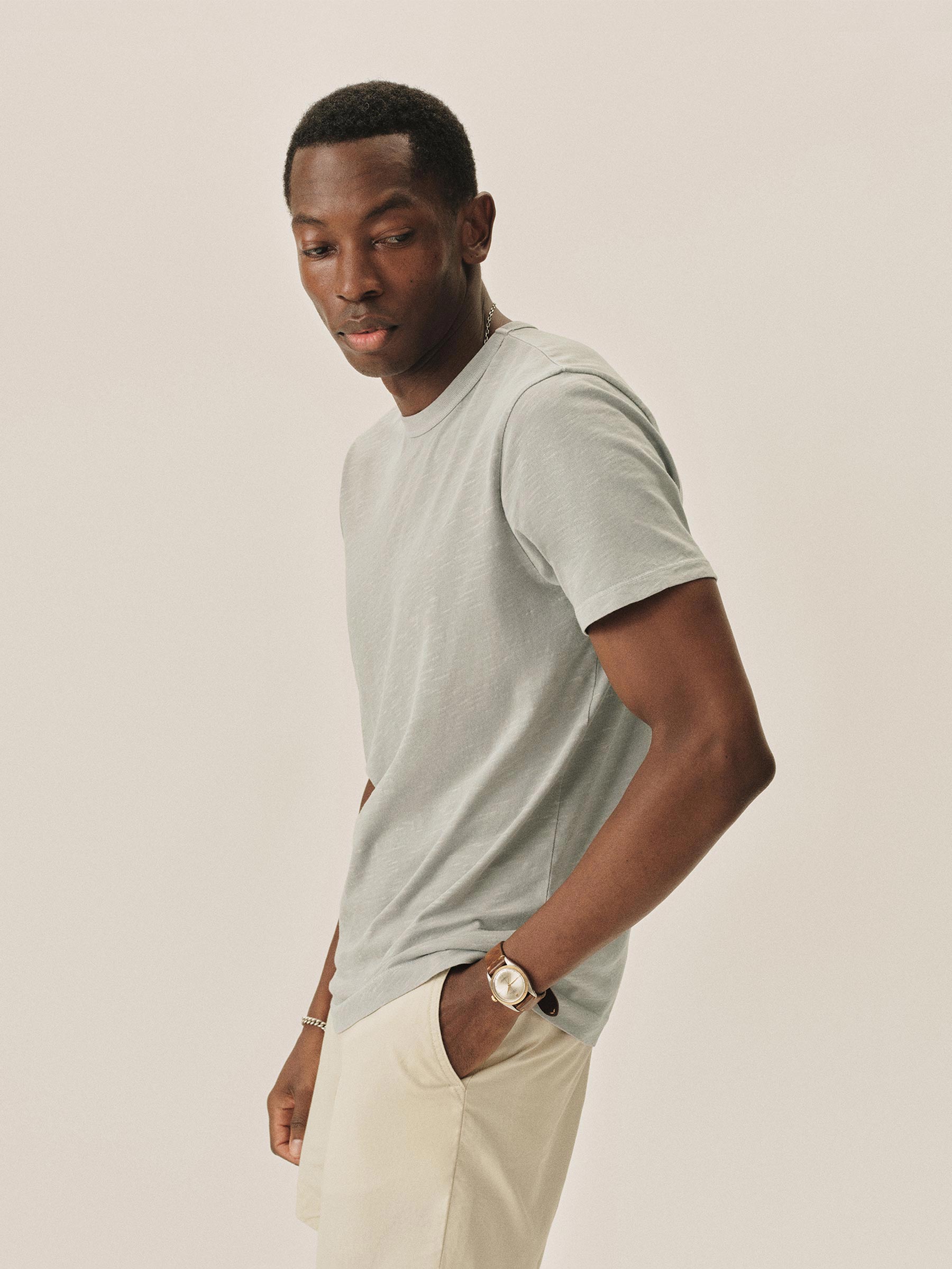 Alternative view of Pacific Grey Venice Wash Slub Classic Tee