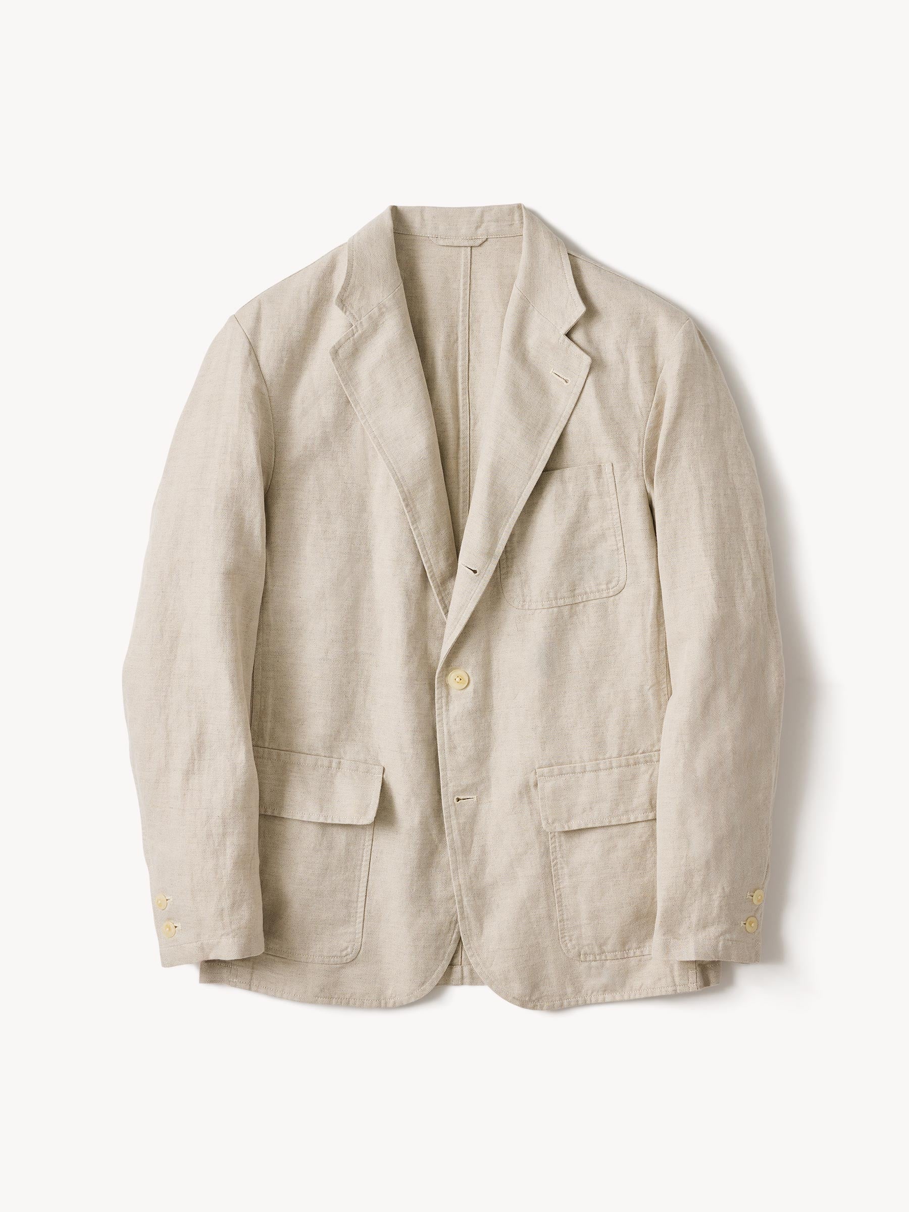 Seeded Natural HBT Capitola Linen Carry On Jacket