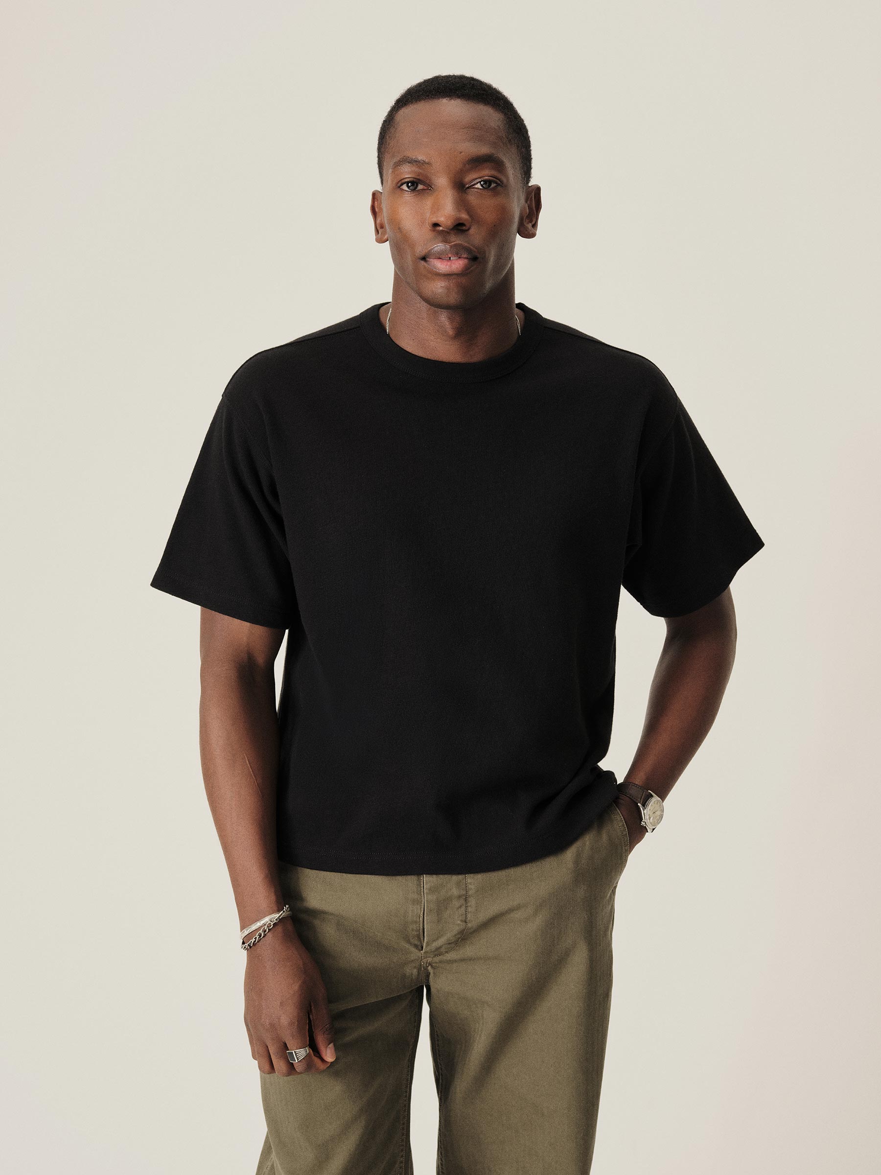 Alternative view of Black Field Spec 90S Boxy Heavy Tee
