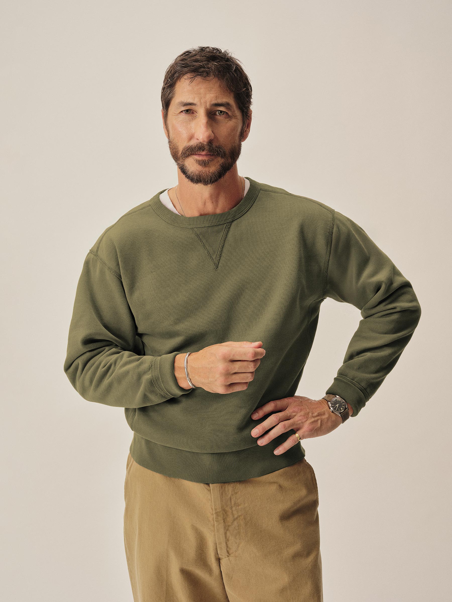 Alternative view of Sage Welterweight Double V Crew Sweatshirt