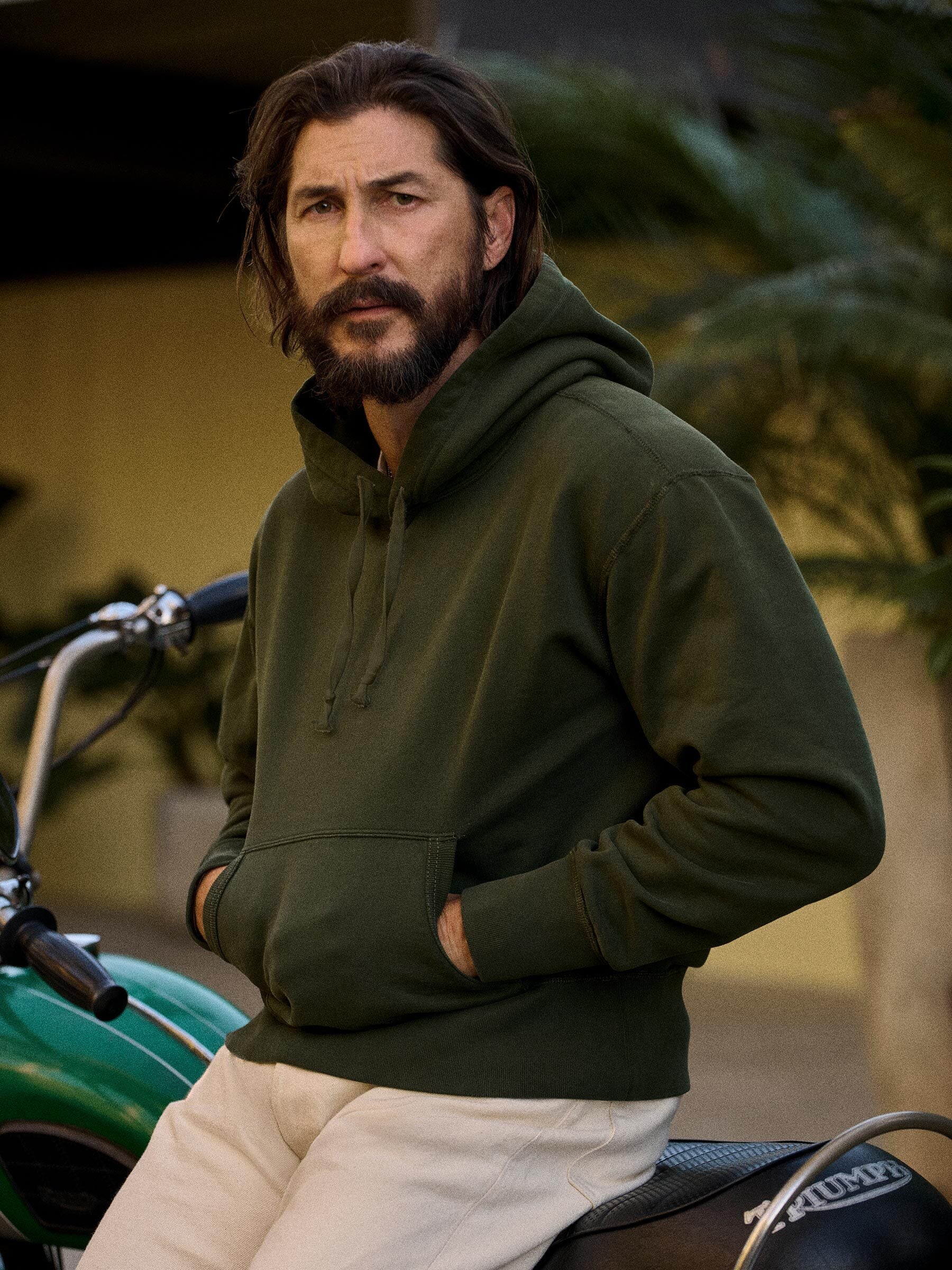 Alternative view of Kombu Green Sunfade Welterweight Hooded Sweatshirt