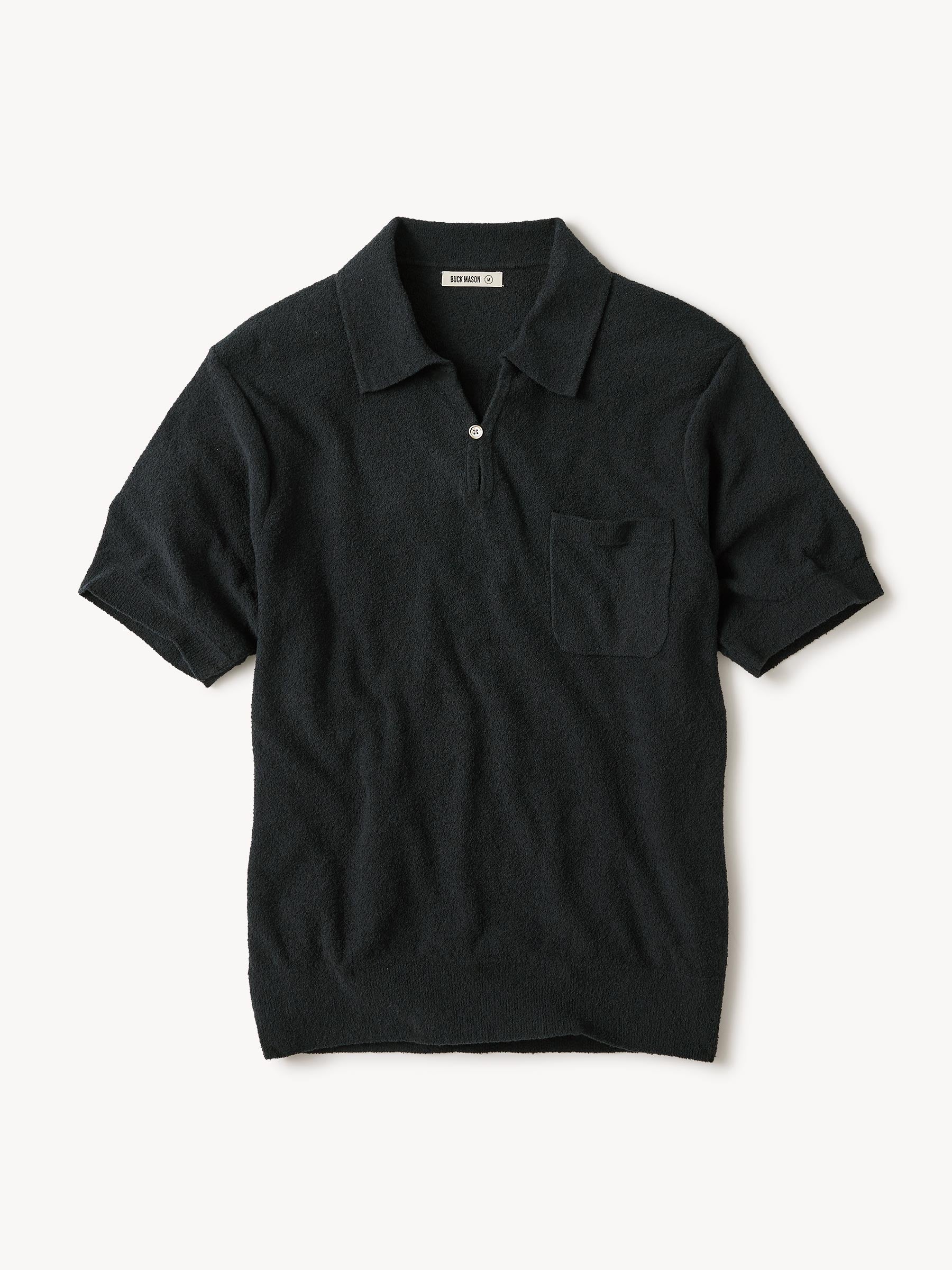 Dry Navy Cotton Loop Terry Polo