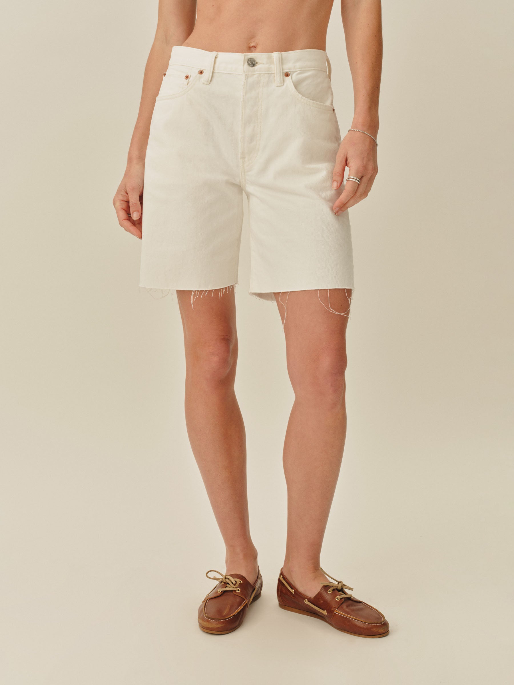 Alternative view of Vintage Natural Off Duty Cut Off Short