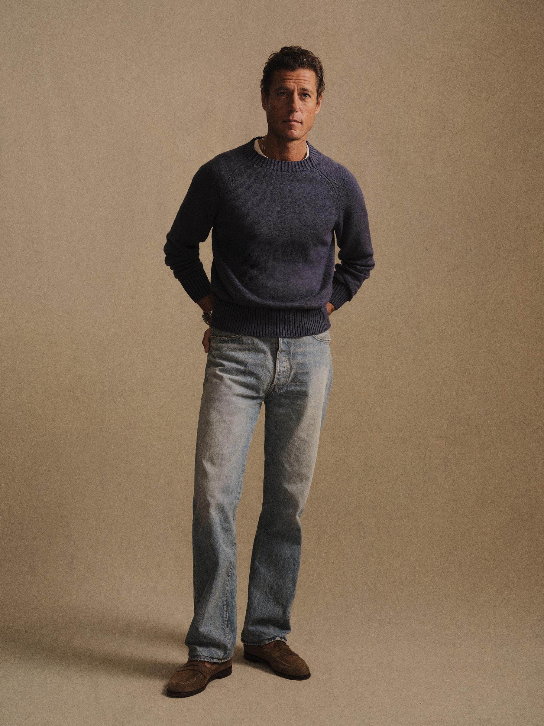 Alternative view of L060 Japanese Loomstate Selvedge Full Saddle Jean