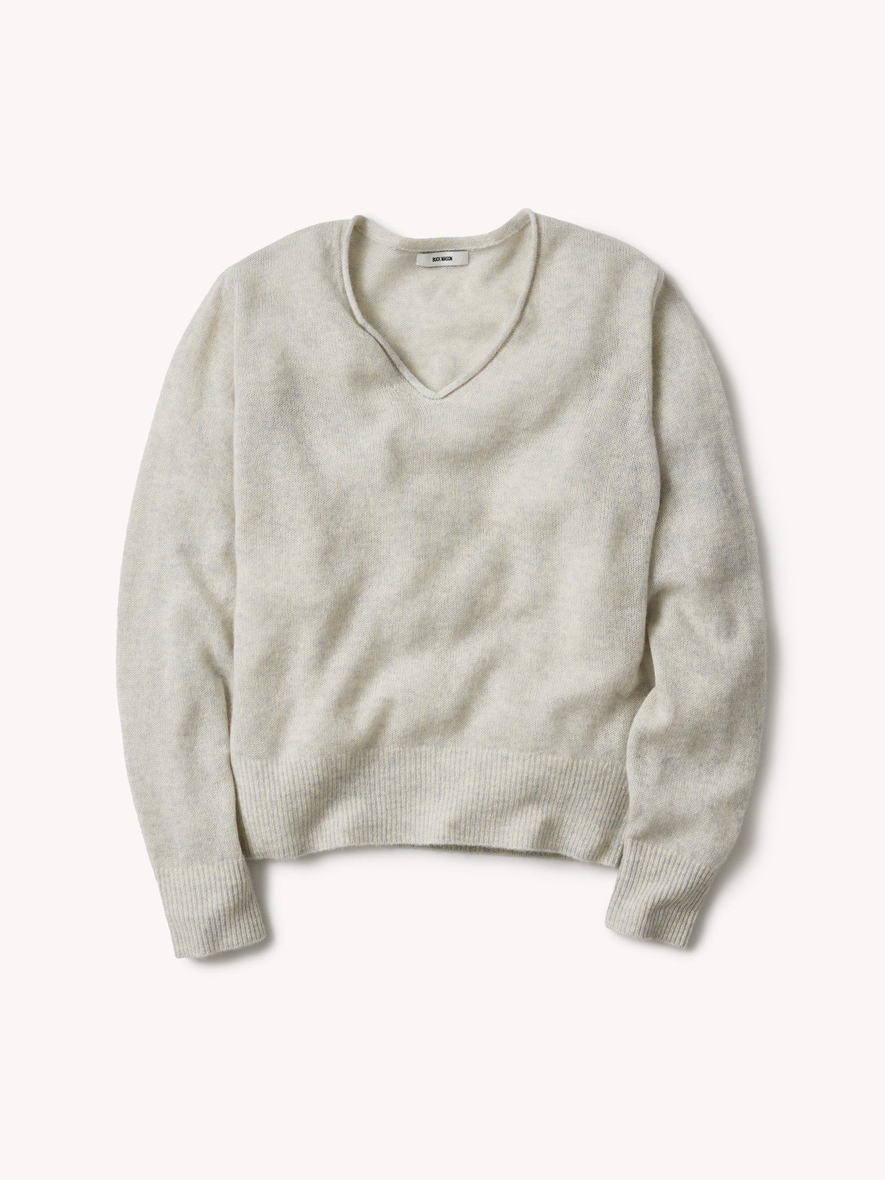 Sea Salt Blue Whisperweight Cashmere V Neck