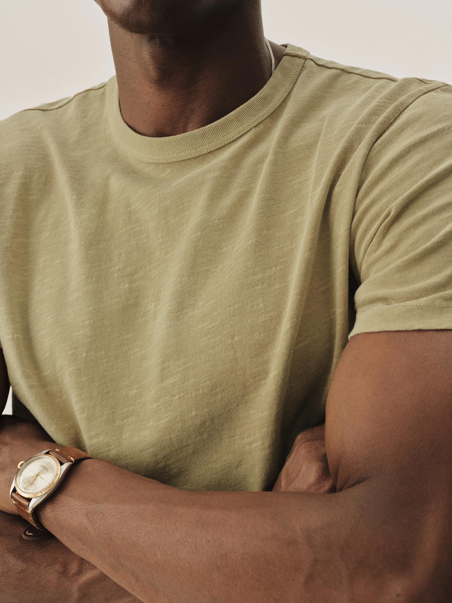 Alternative view of Sand Olive Slub Classic Tee