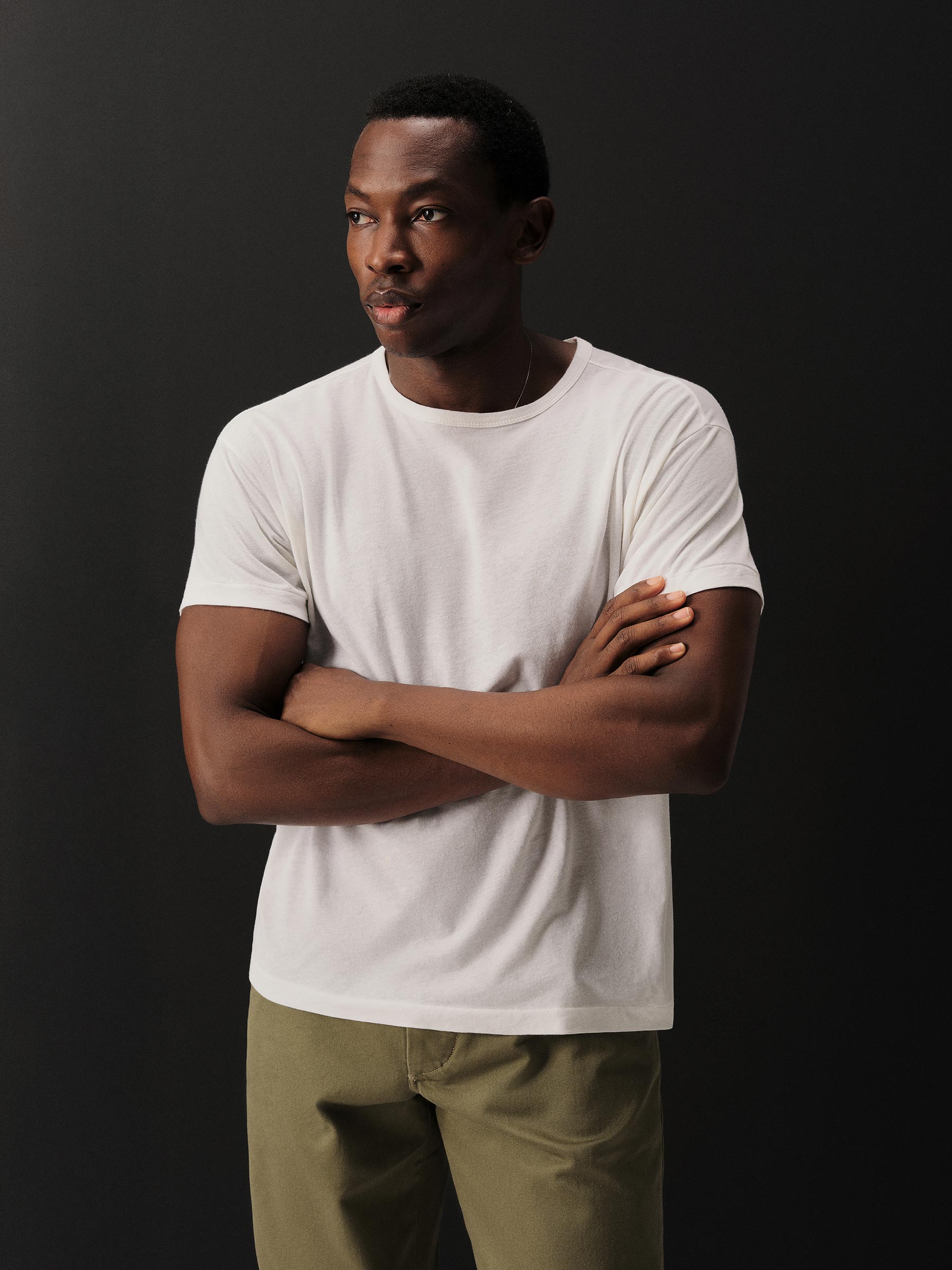 Alternative view of White Japanese De Luxe Cotton Linen Knit Tee