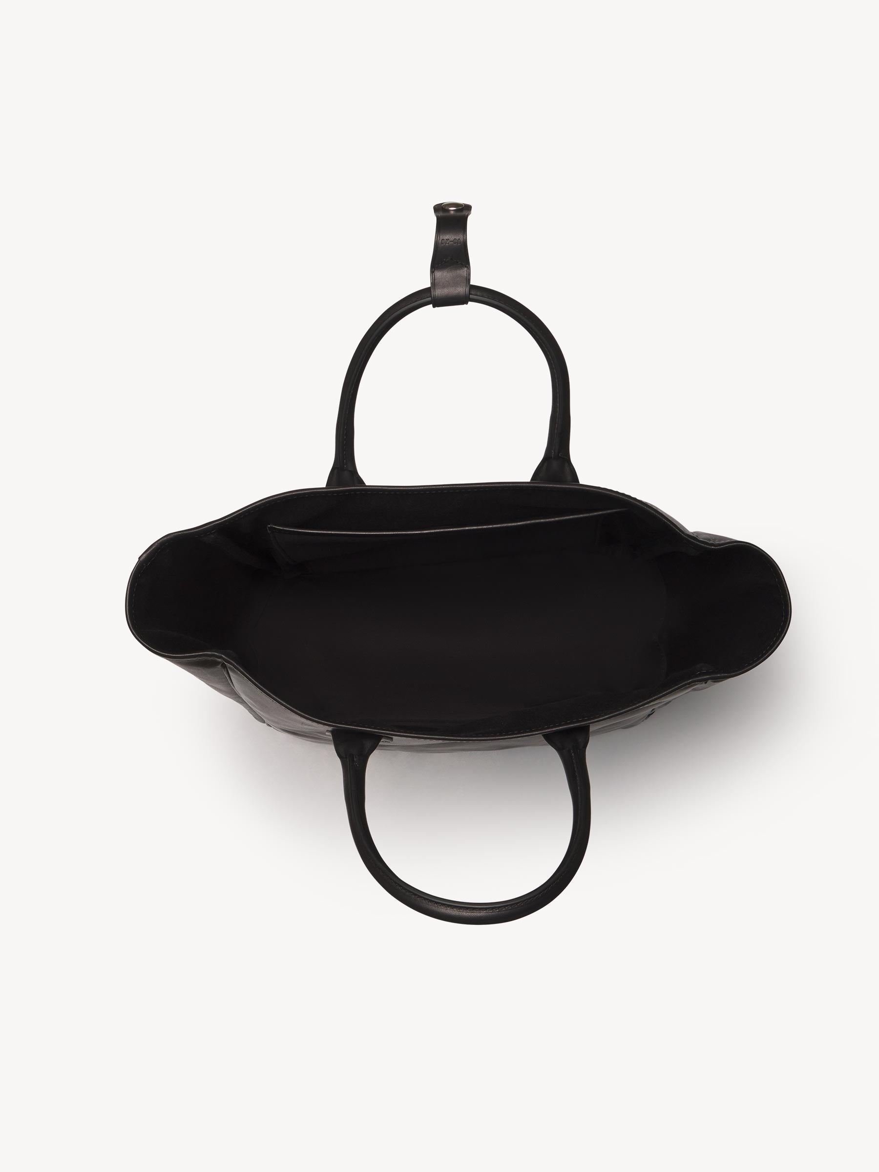 Alternative view of Black Italian Leather Carry All Tote