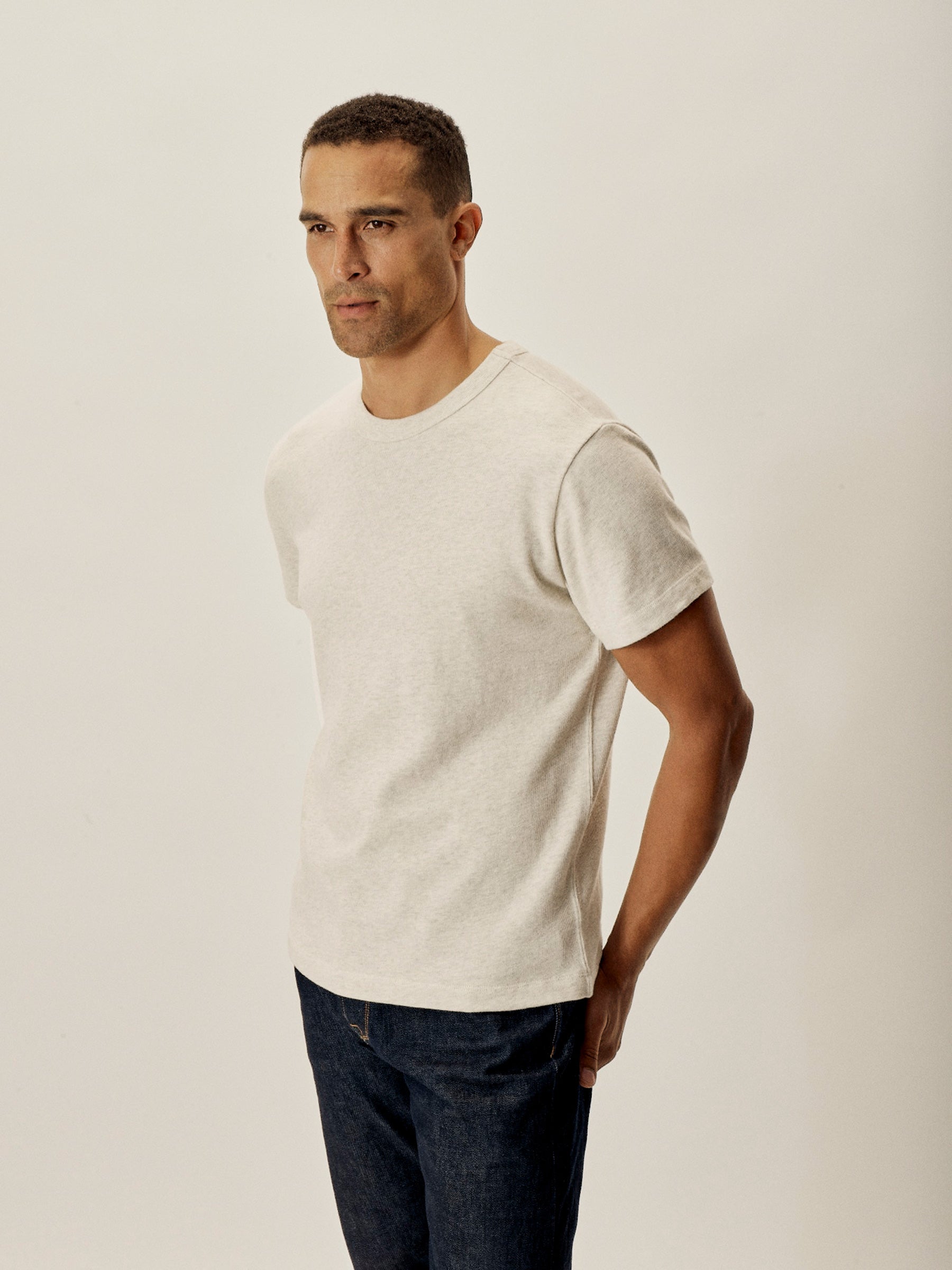 Alternative view of Heather Oat Field Spec Cotton Heavy Tee