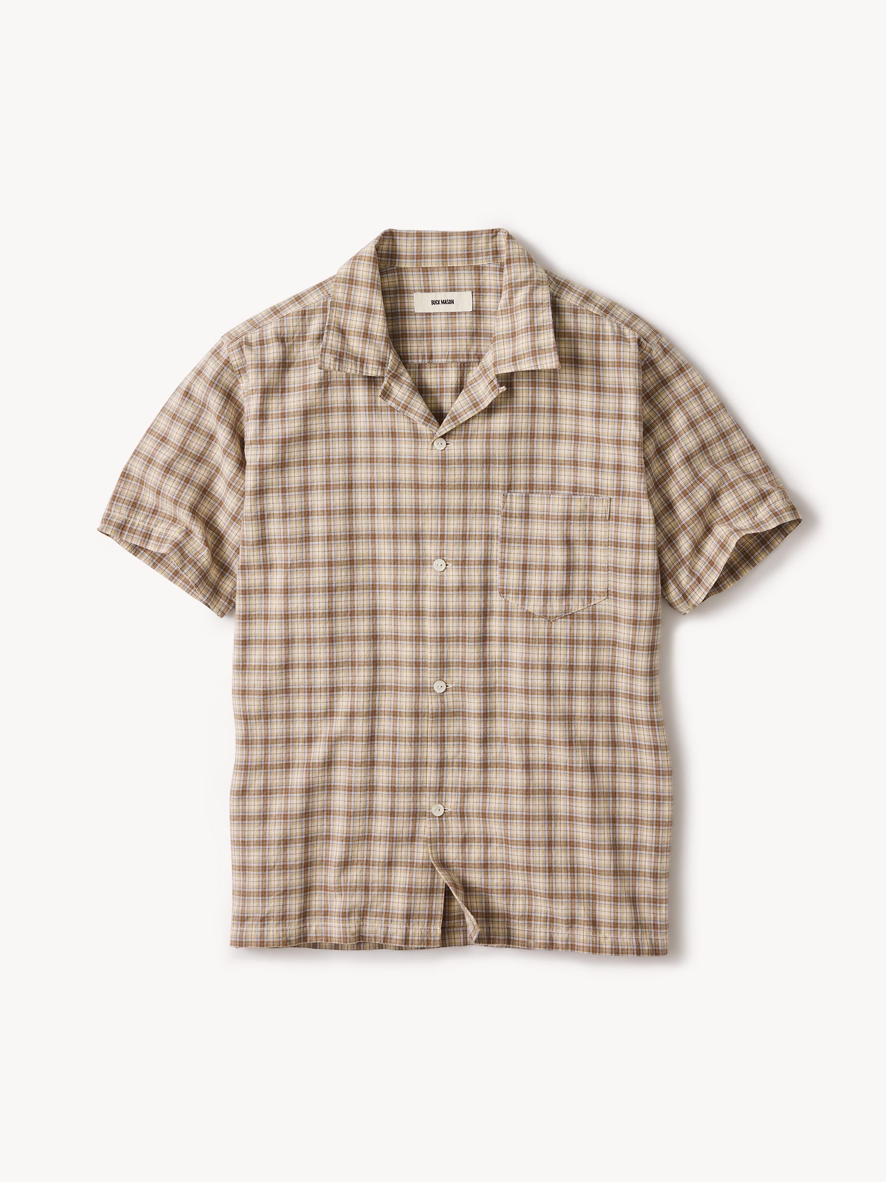 Keegan Plaid Wornwell S/S Camp Shirt