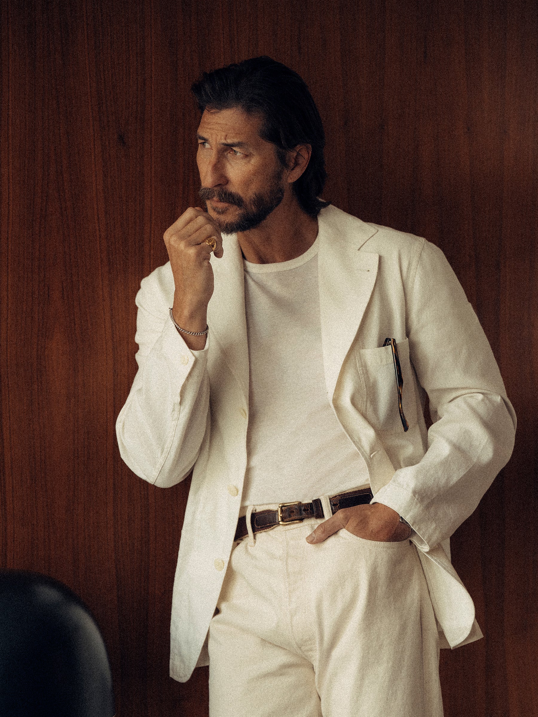 Alternative view of White Chateau Cotton Linen Carry On Jacket