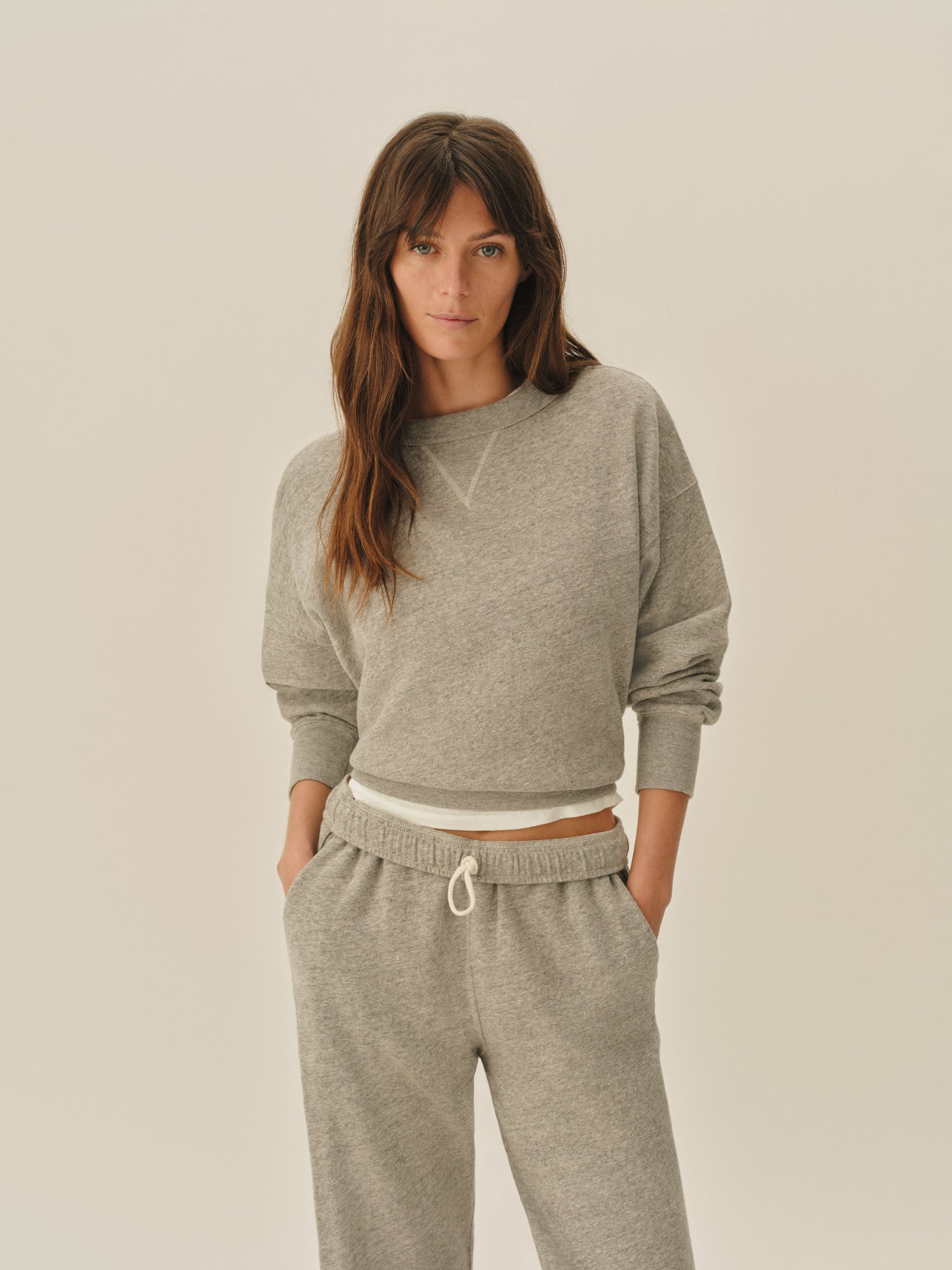 Alternative view of Vintage Heather Grey Vintage Interloop Oversized Crew