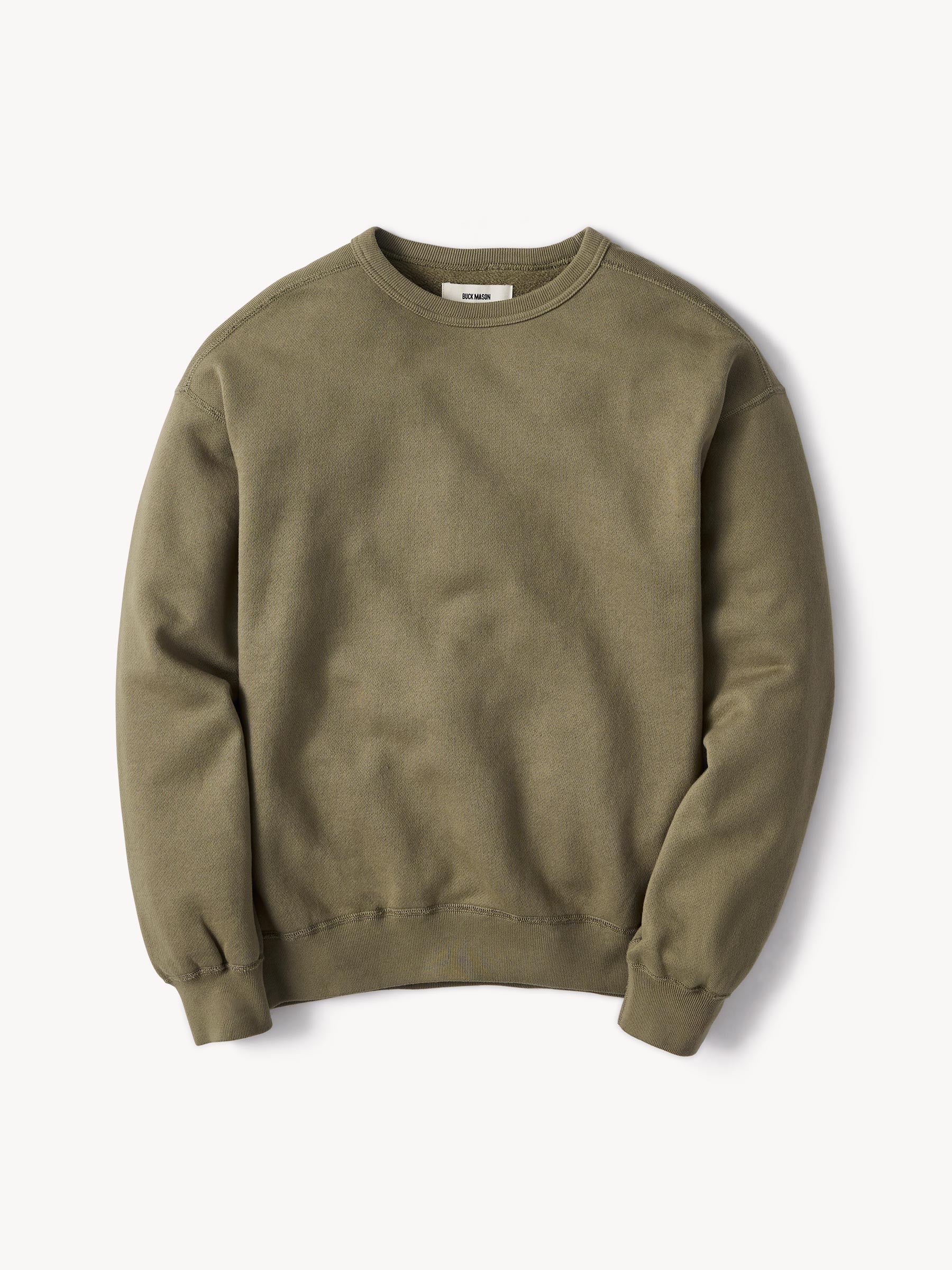 Faded Olive Venice Wash Featherweight Terry Crewneck