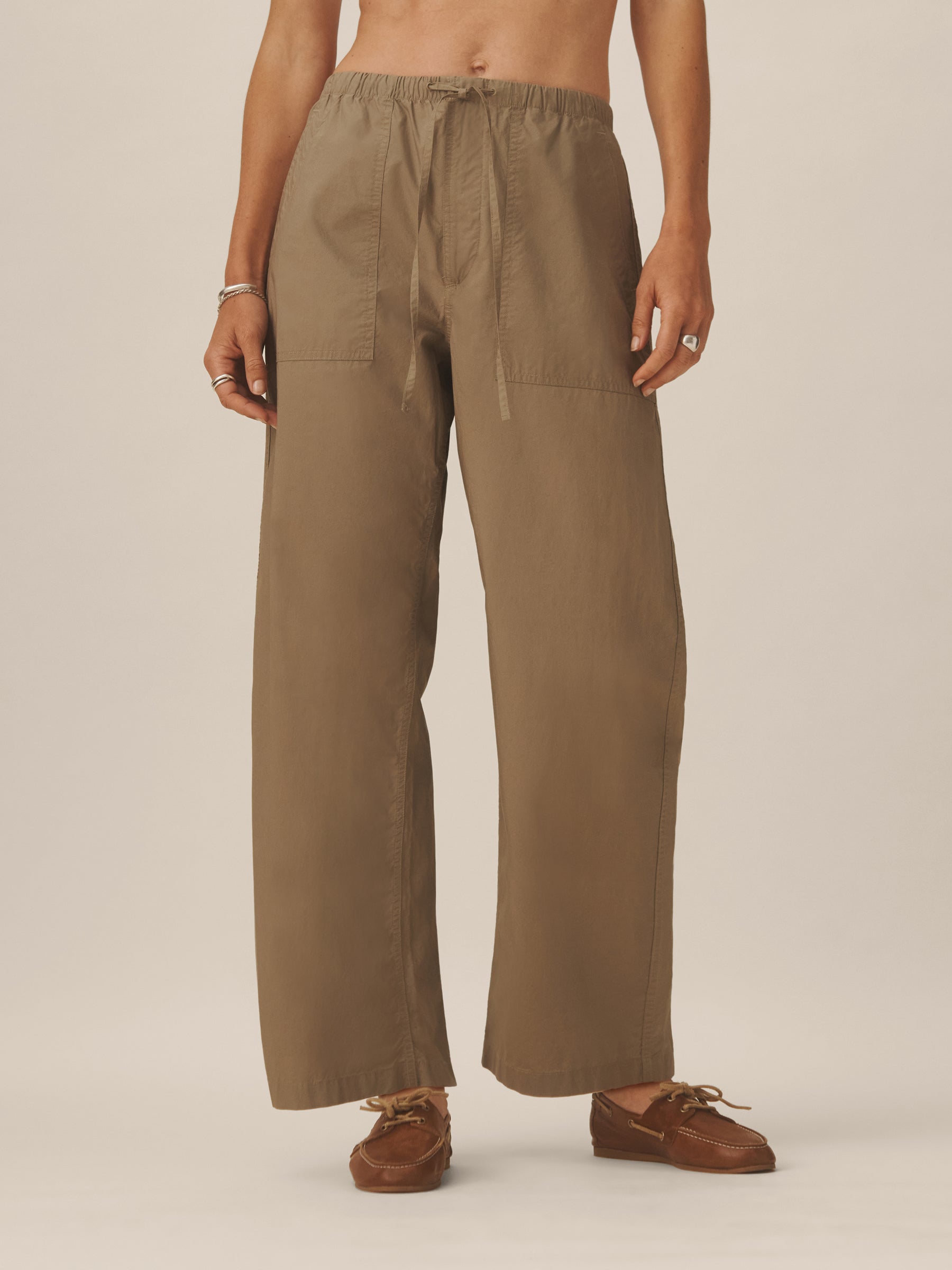 Putty Parachute Poplin Pull On Pant