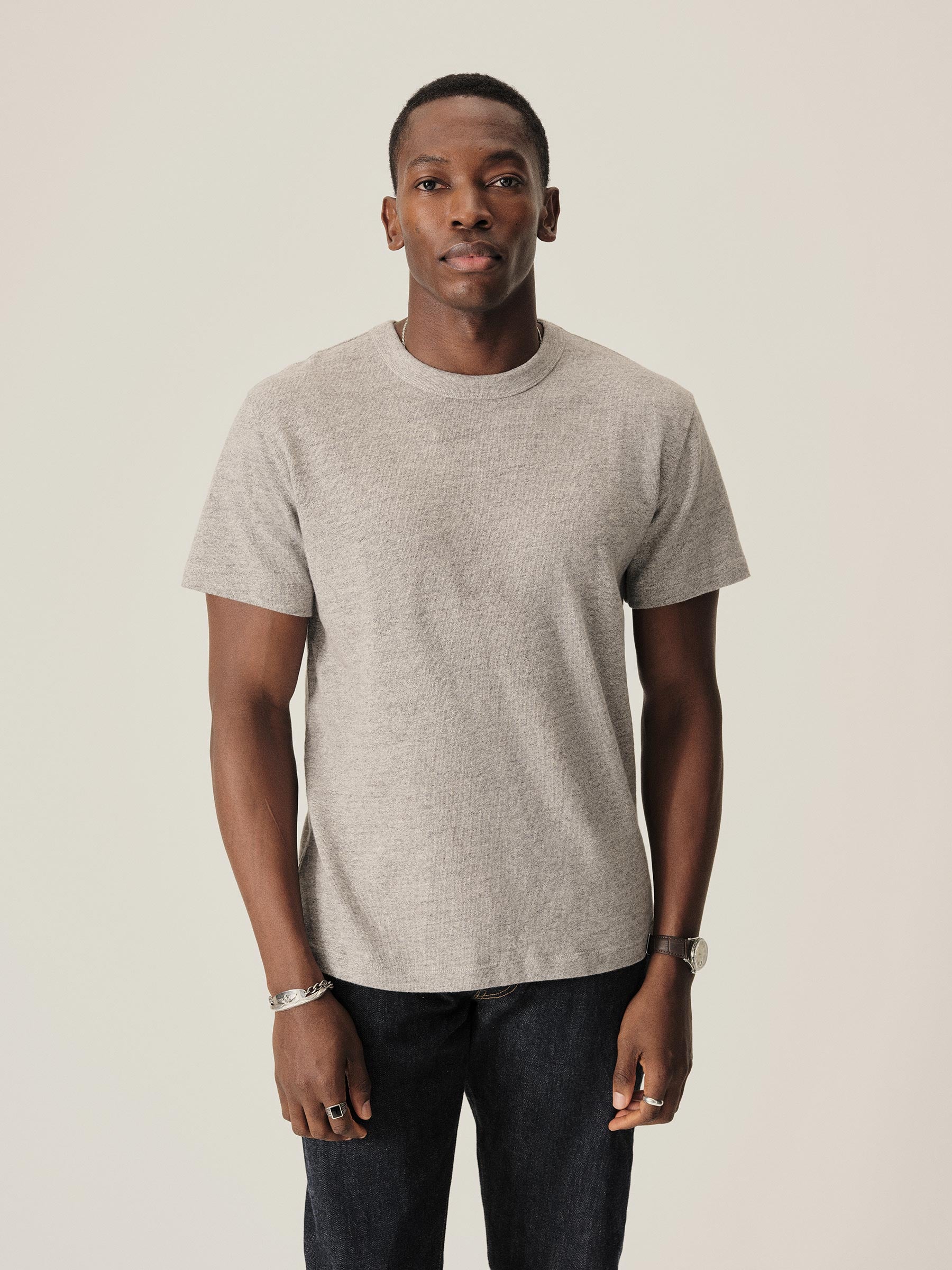 Alternative view of Speckle Grey Field Spec Cotton Heavy Tee