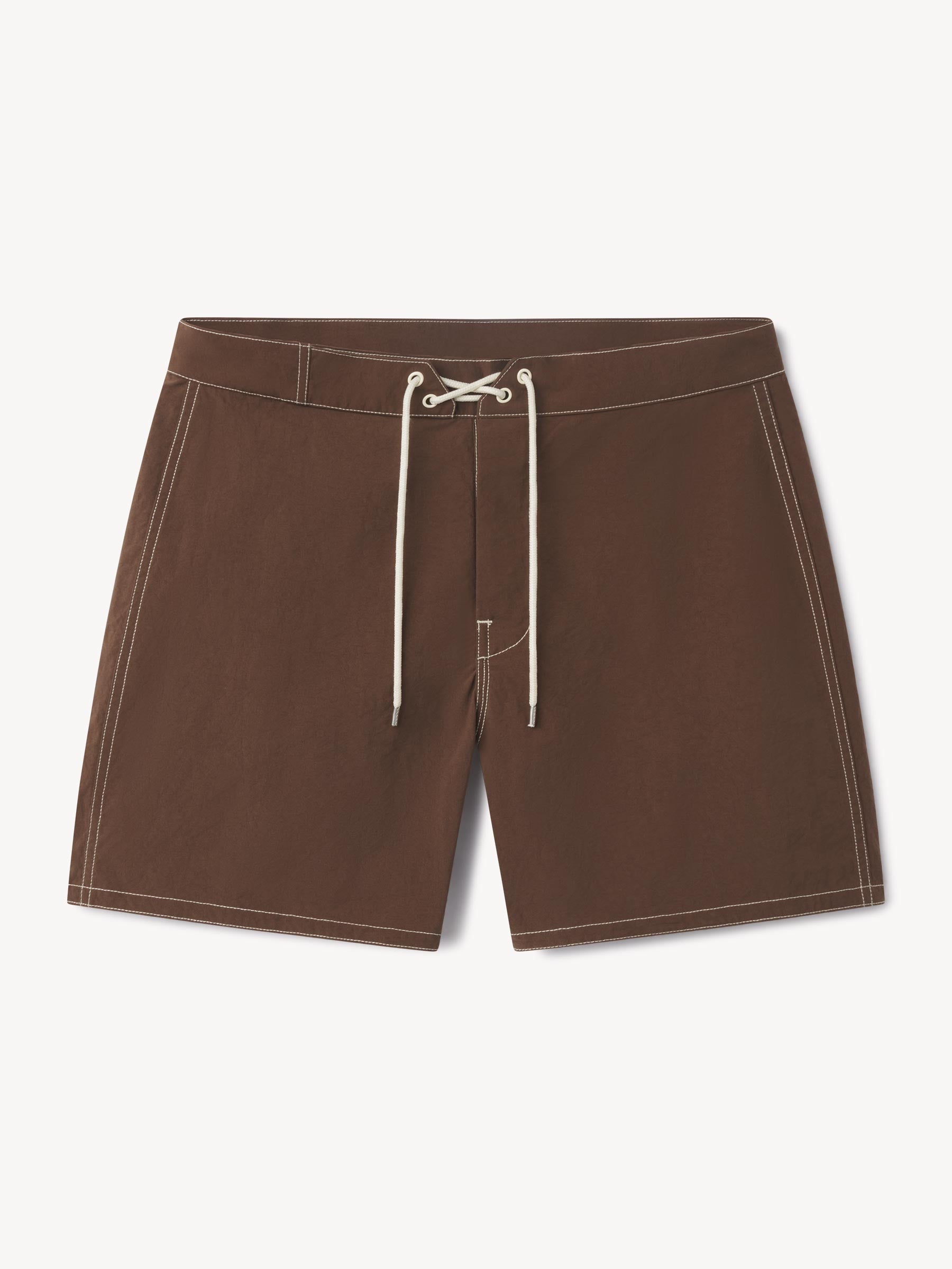 Brown 5.5" Japanese Oxford Board Short