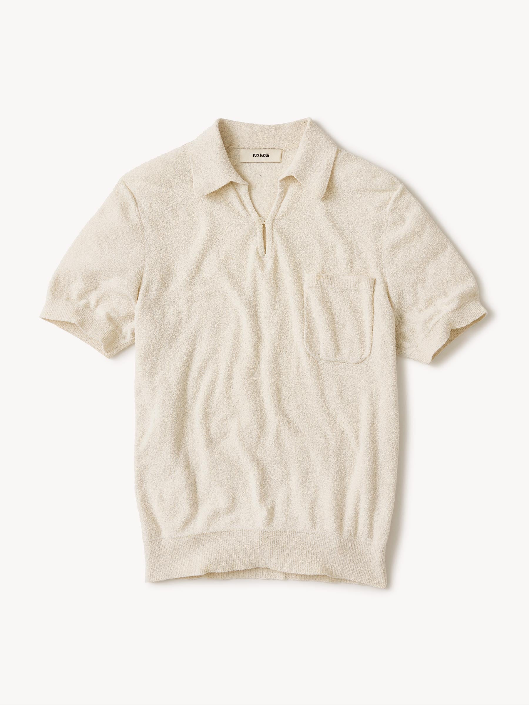 Ivory Cotton Loop Terry Polo