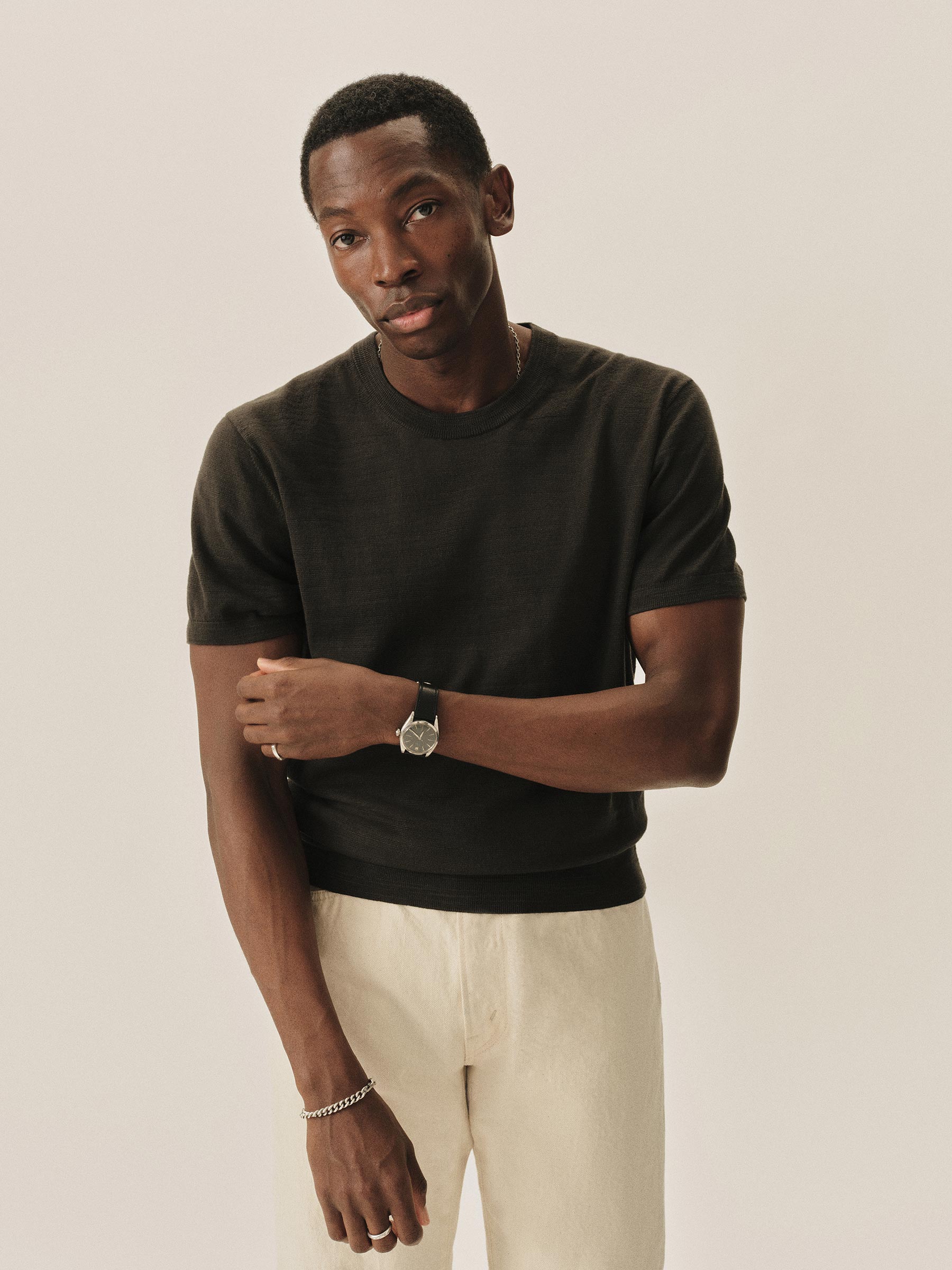 Alternative view of Caviar Avalon Knit Classic Tee