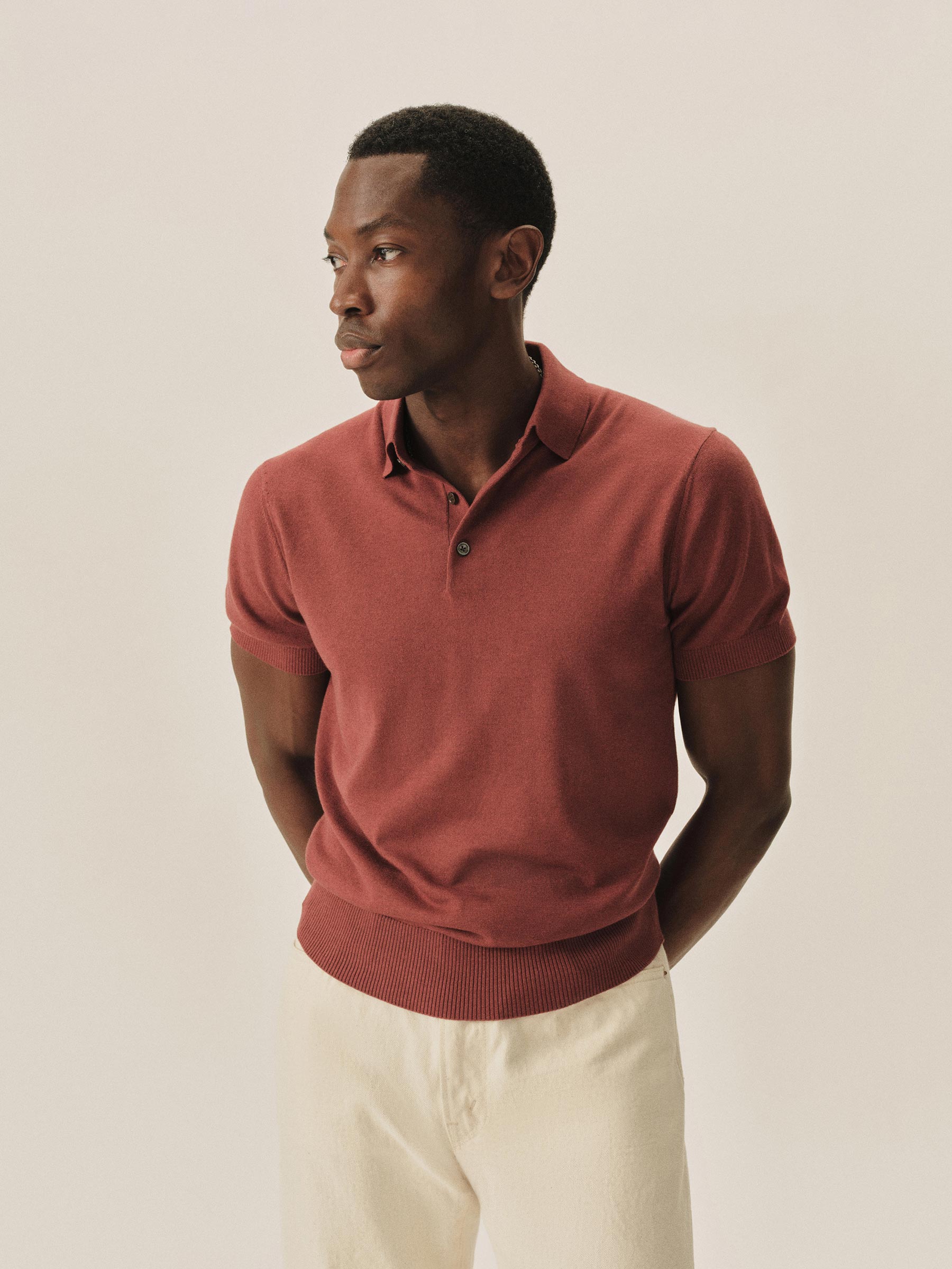 Alternative view of Oxblood Como Cashmere Polo