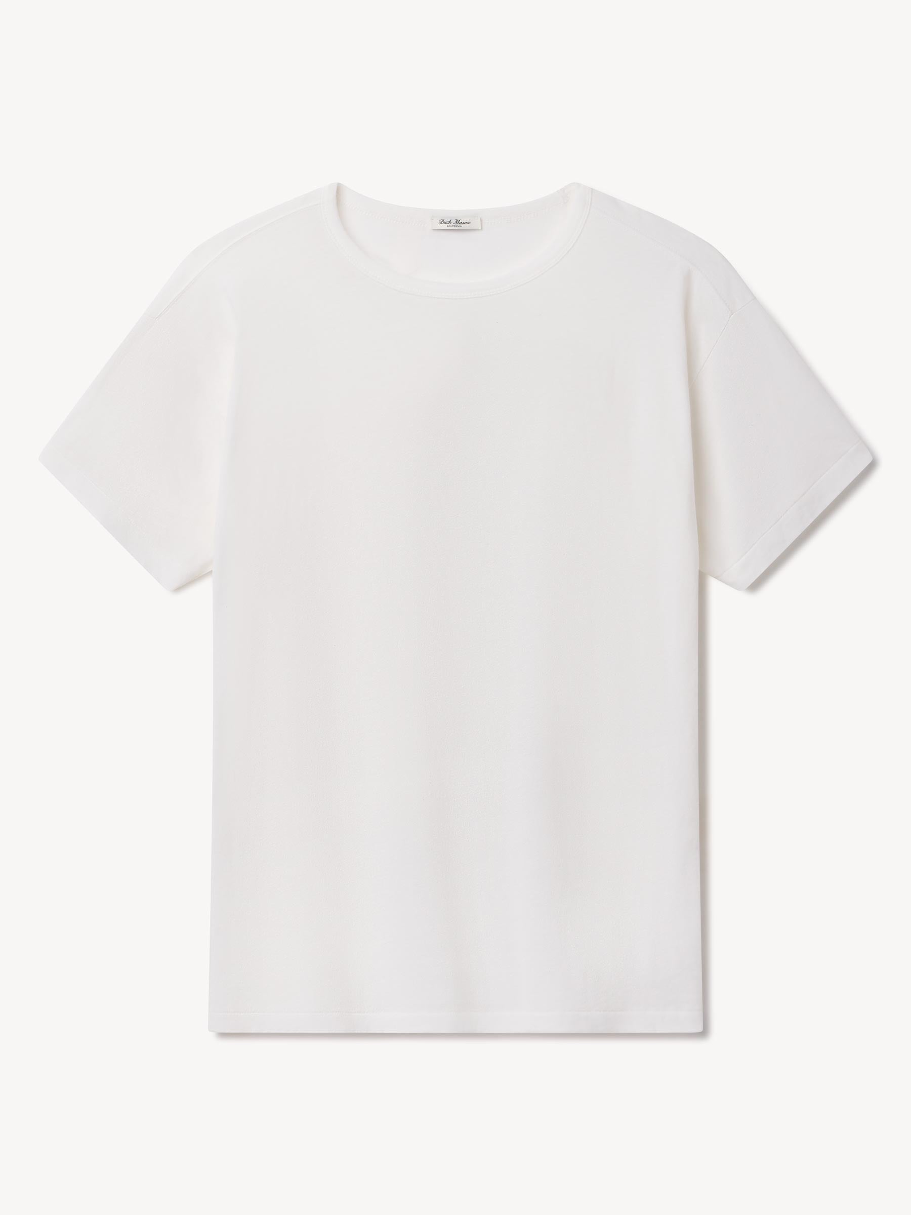 White Japanese De Luxe Cotton Linen Knit Tee