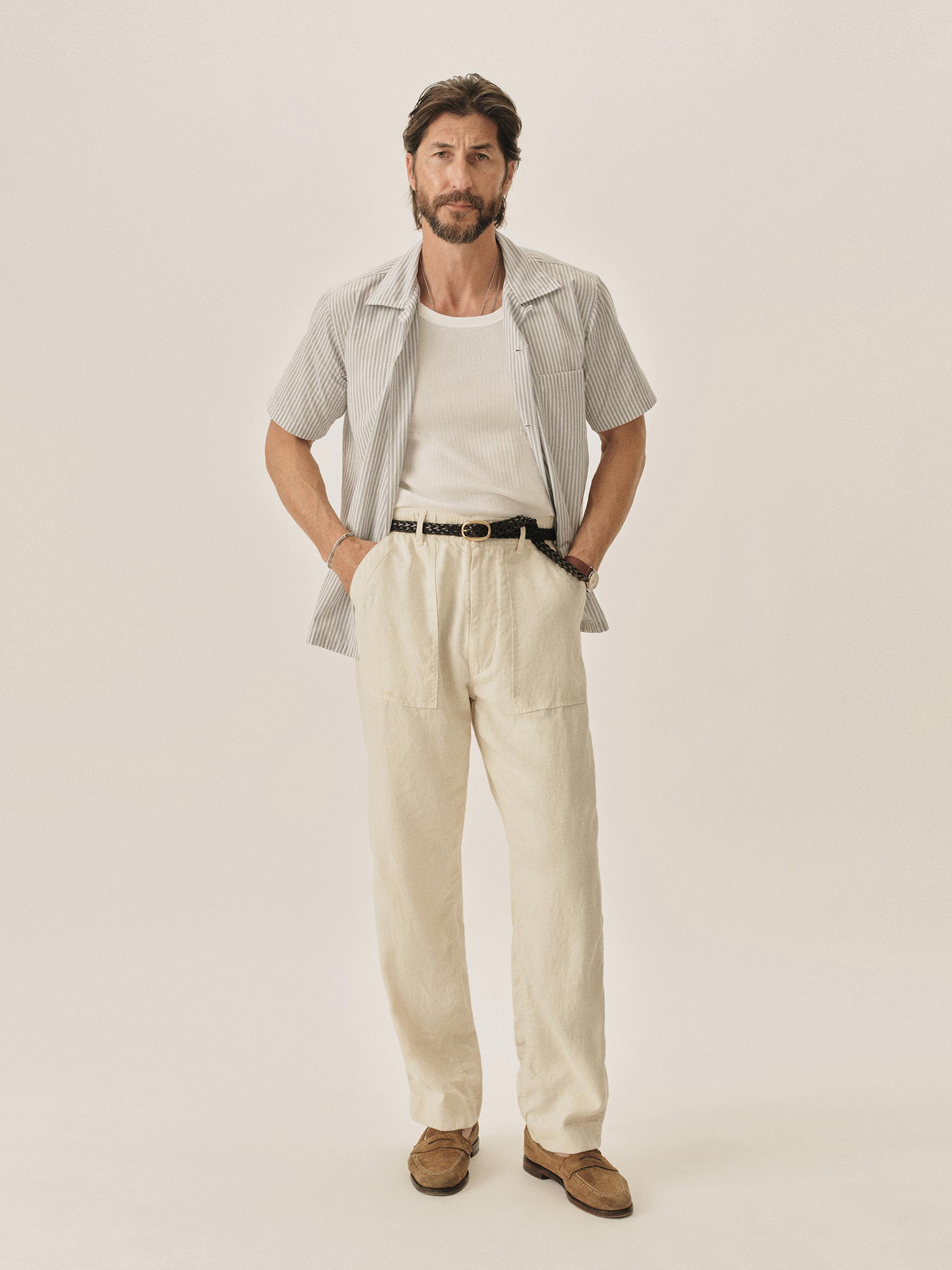 Alternative view of Natural Loomed Linen OG 107 Fatigue Pant