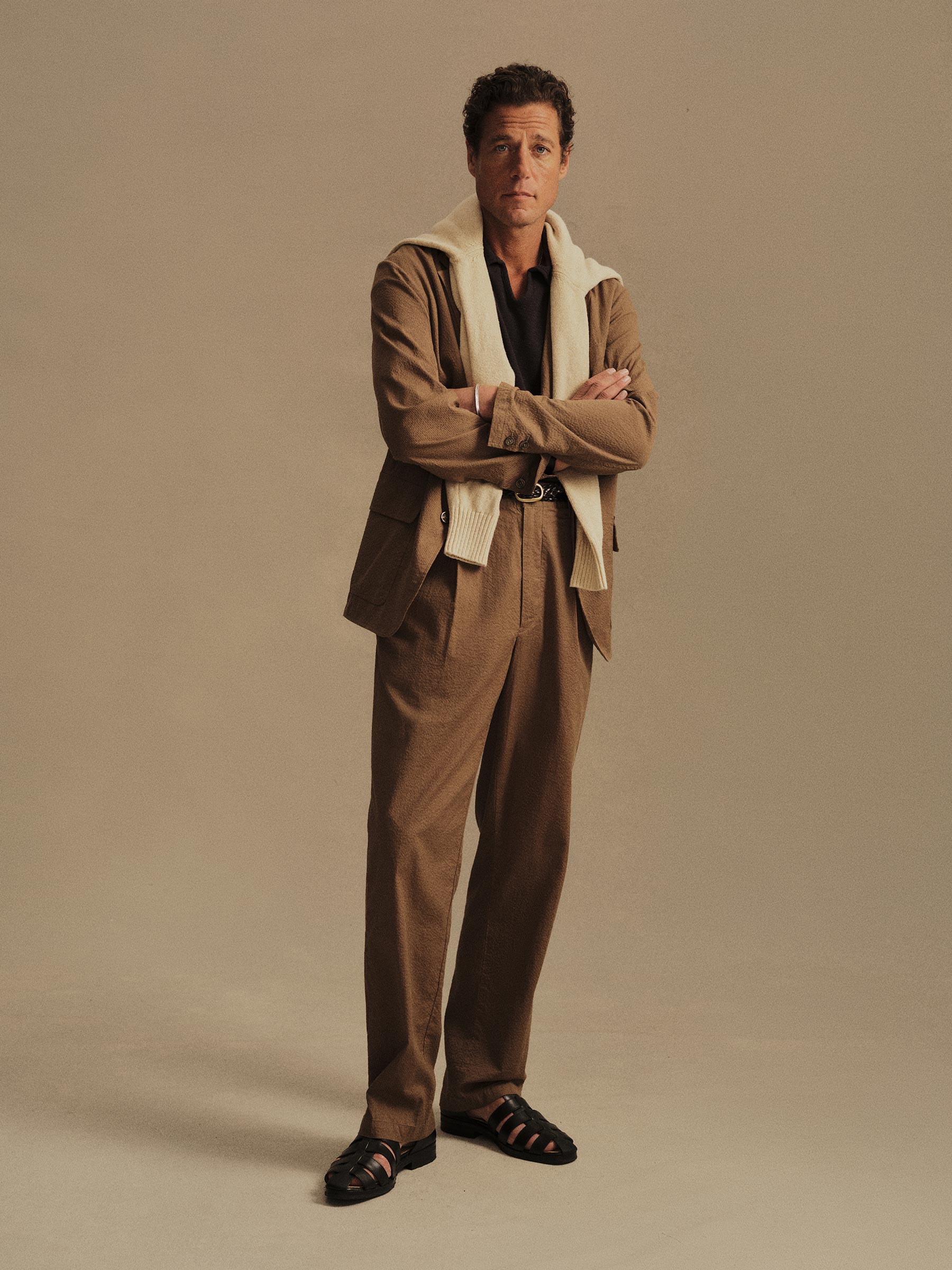 Alternative view of Walnut Pinstripe Lightweight Seersucker Carry On Jacket