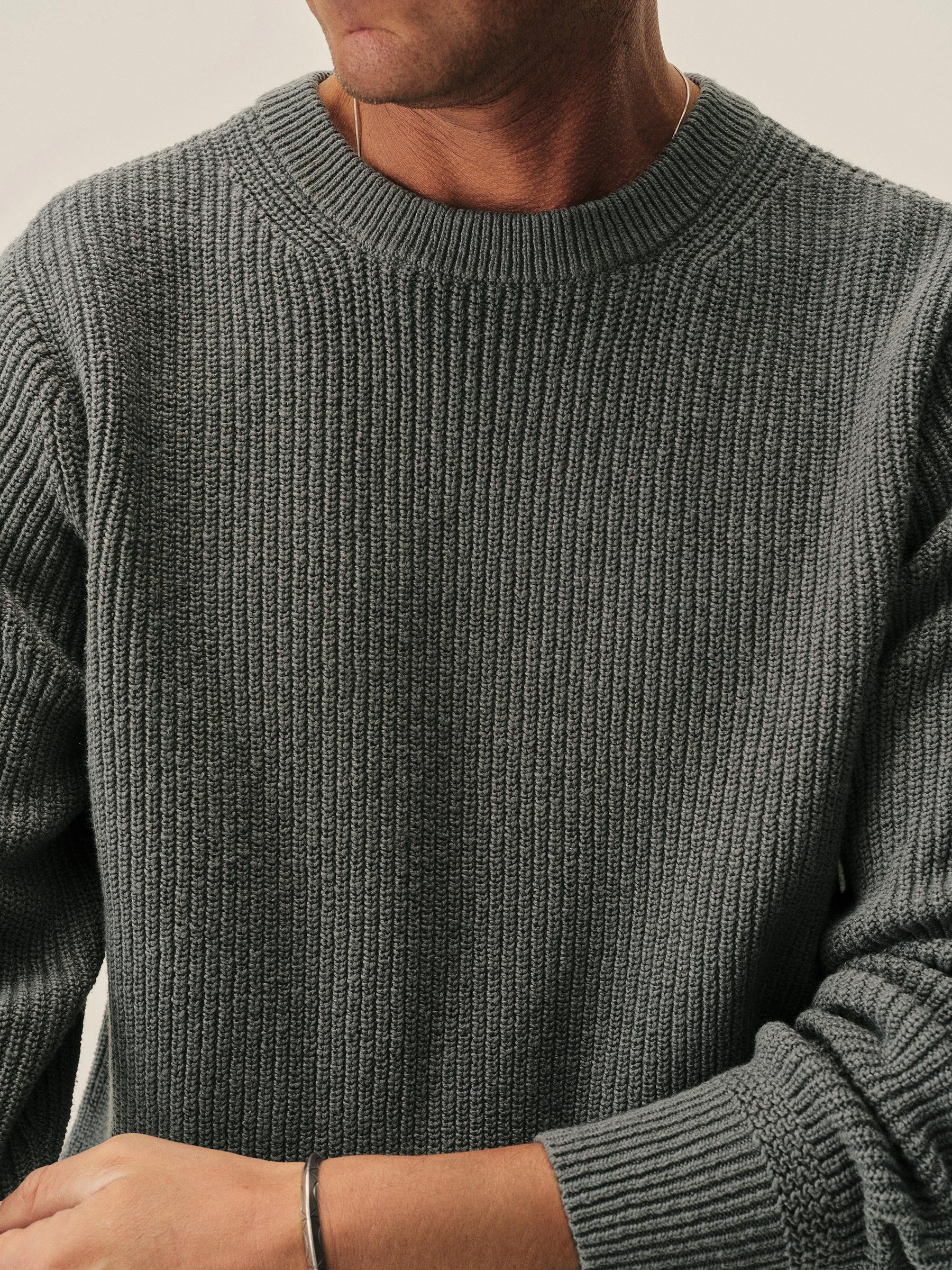 Alternative view of Vintage Navy Seafarer Cotton Rib Crew