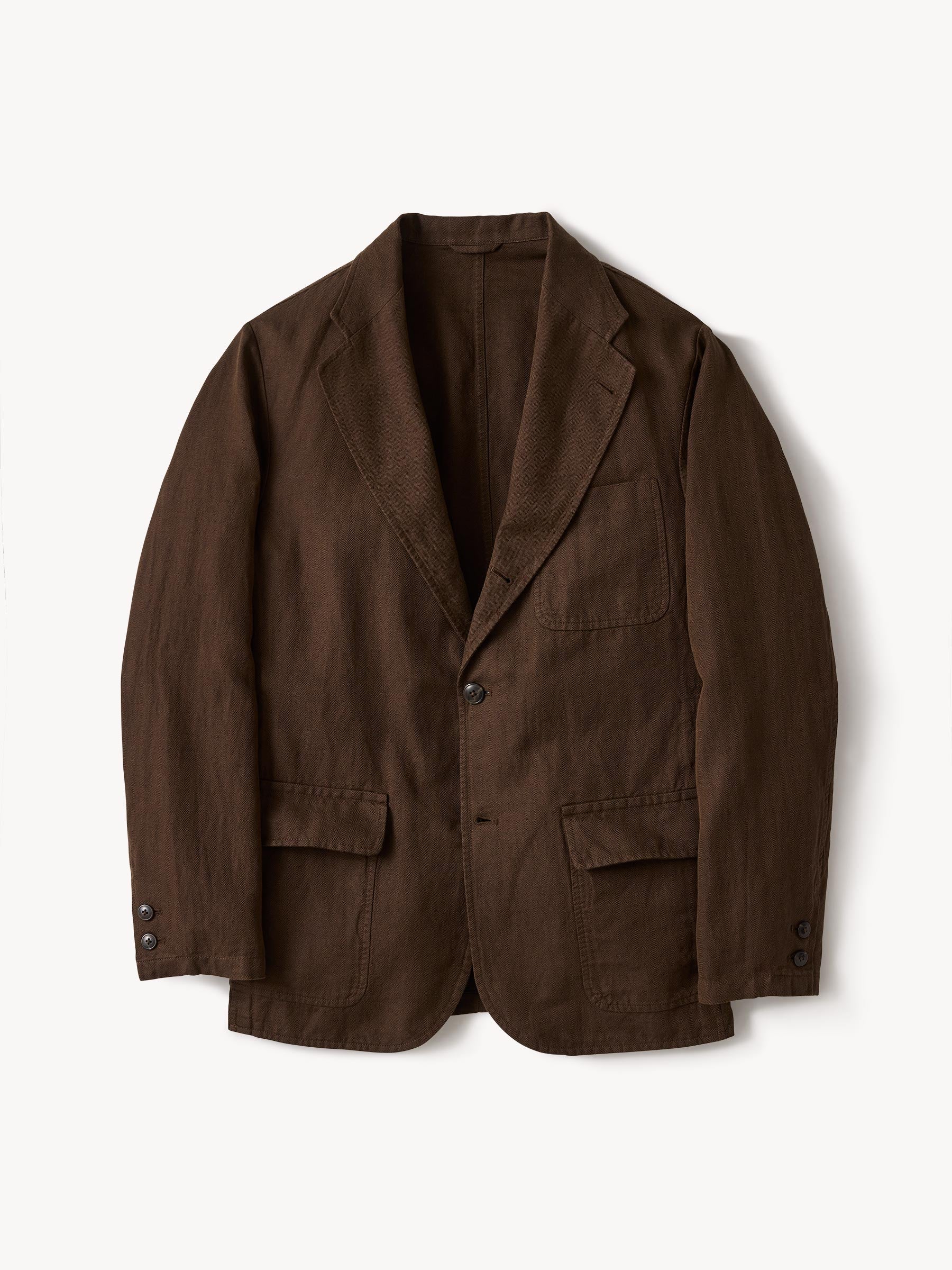Brown HBT Capitola Linen Carry On Jacket