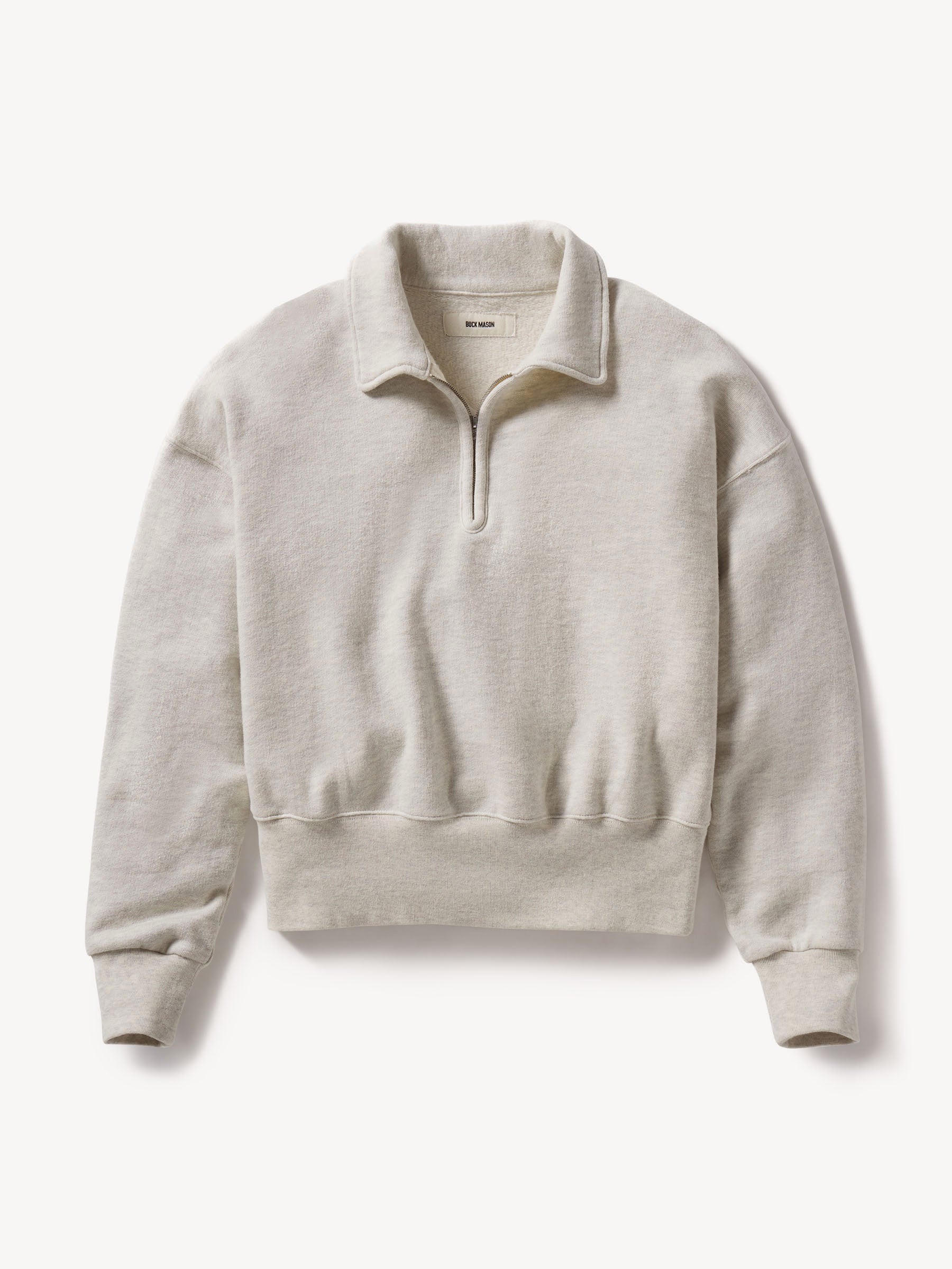 Heather Oat Vintage Interloop Quarter Zip