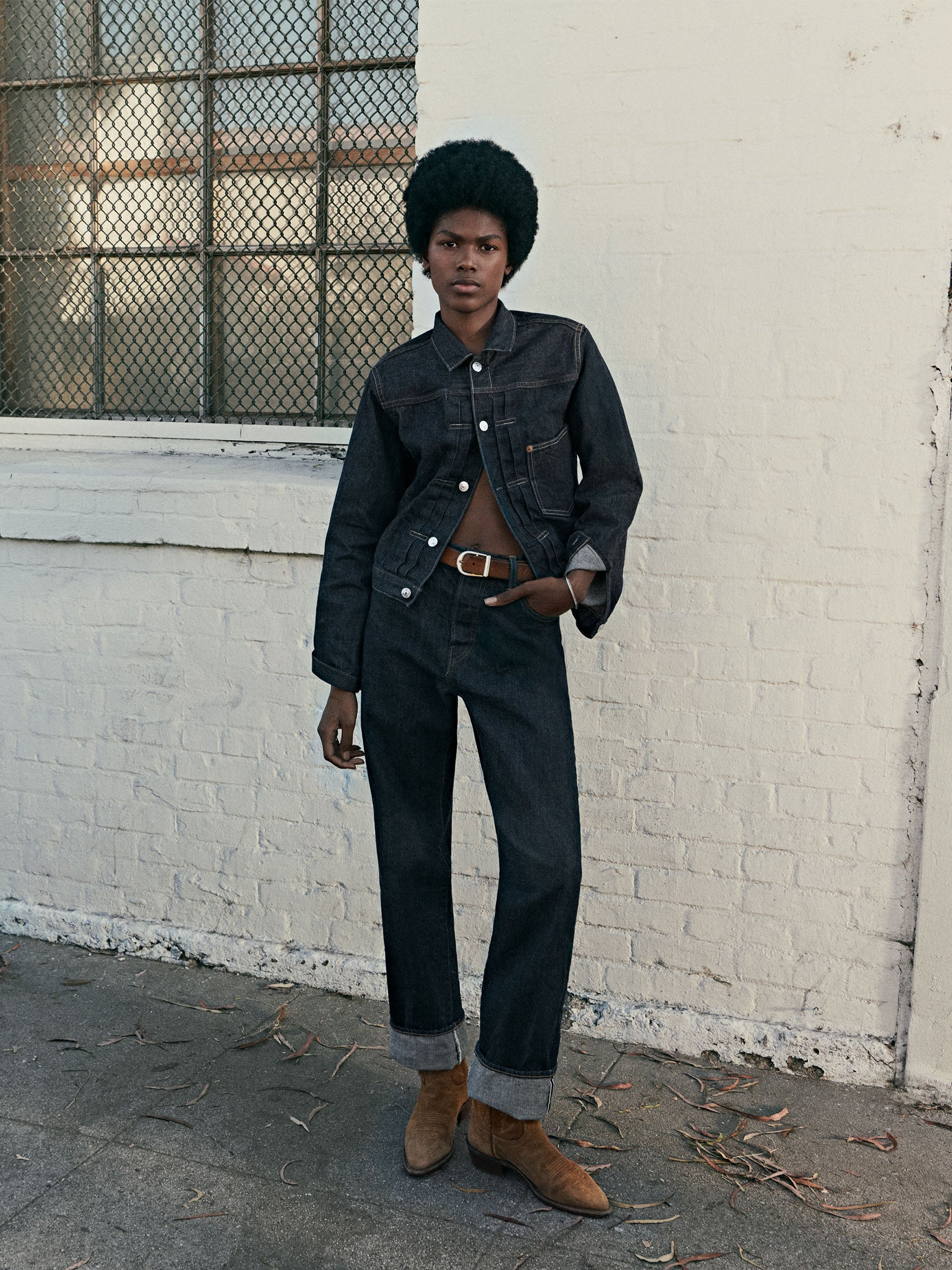 Alternative view of D043 Japanese Loomstate Selvedge Original Jean