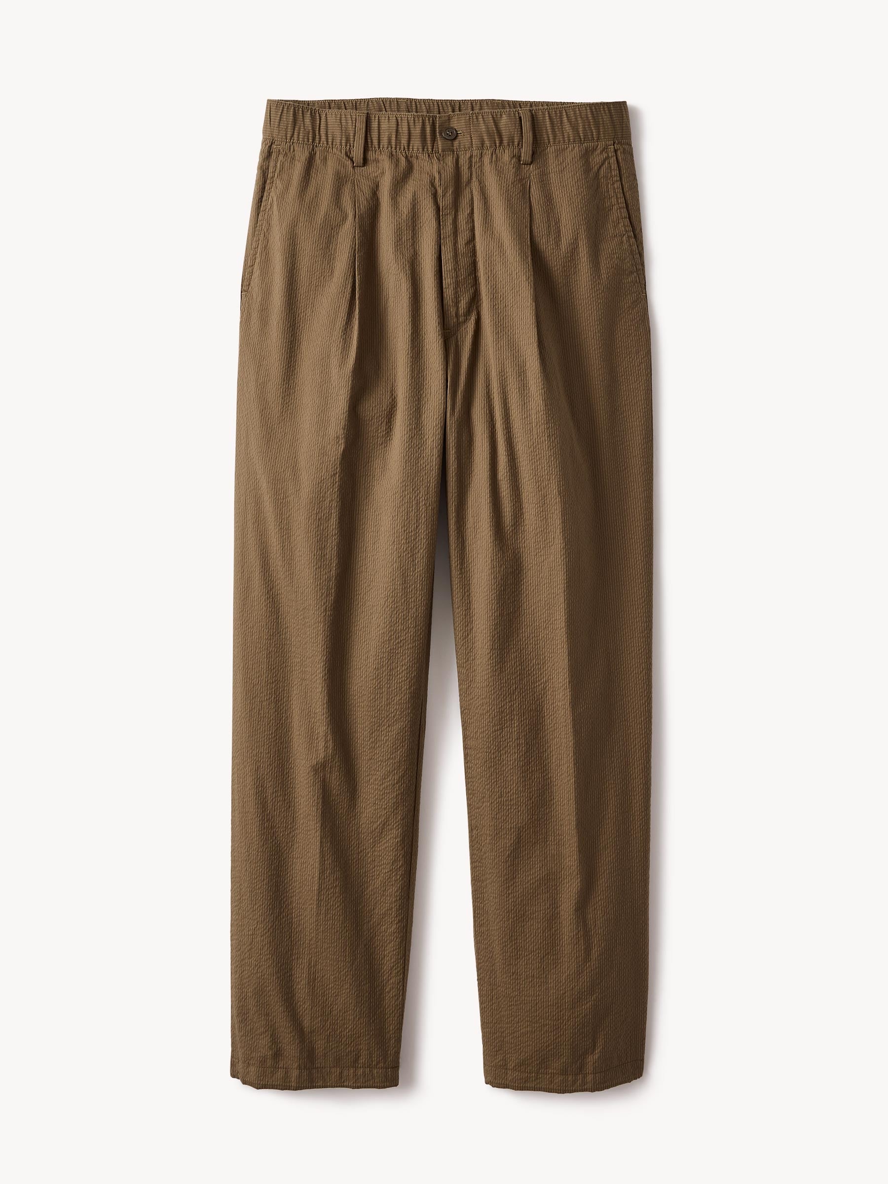 Alternative view of Walnut Pinstripe Lightweight Seersucker Romeo Pant