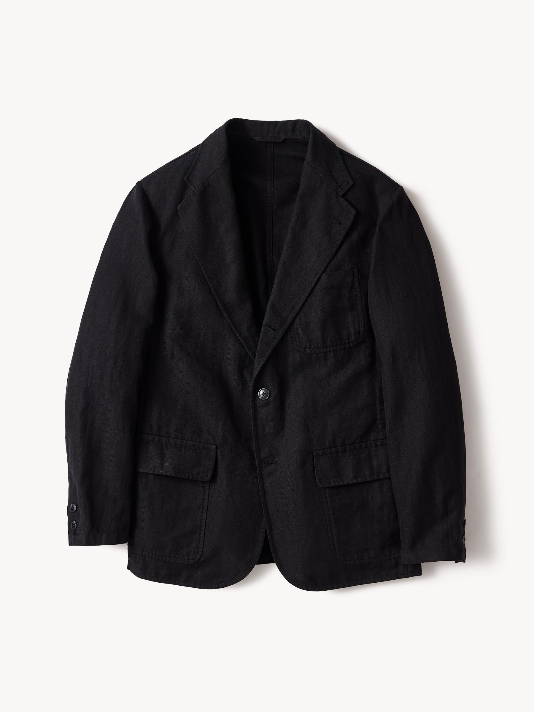 Black Capitola Linen Carry On Jacket