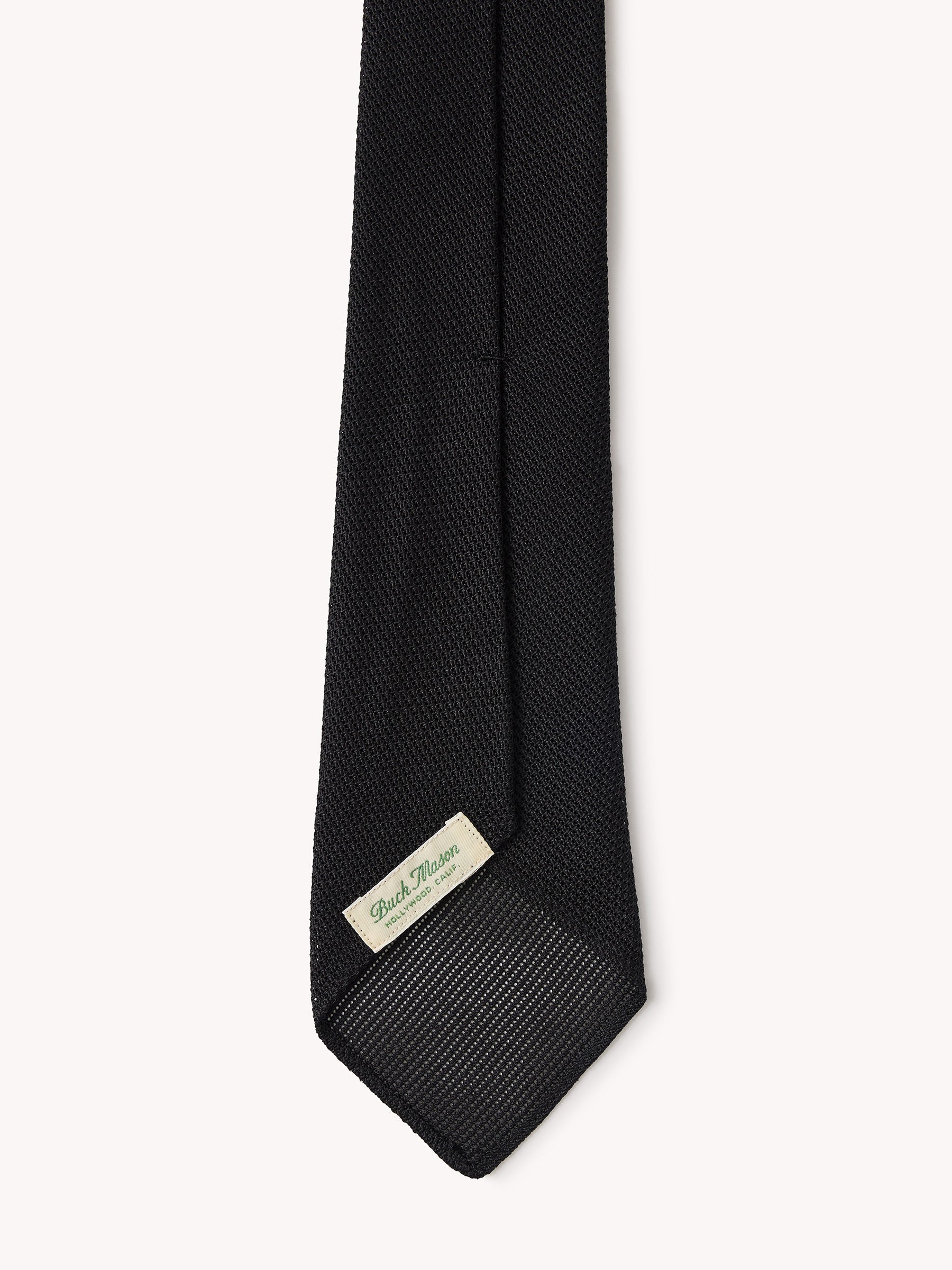 Alternative view of Black Italian Silk Grenadine Tie
