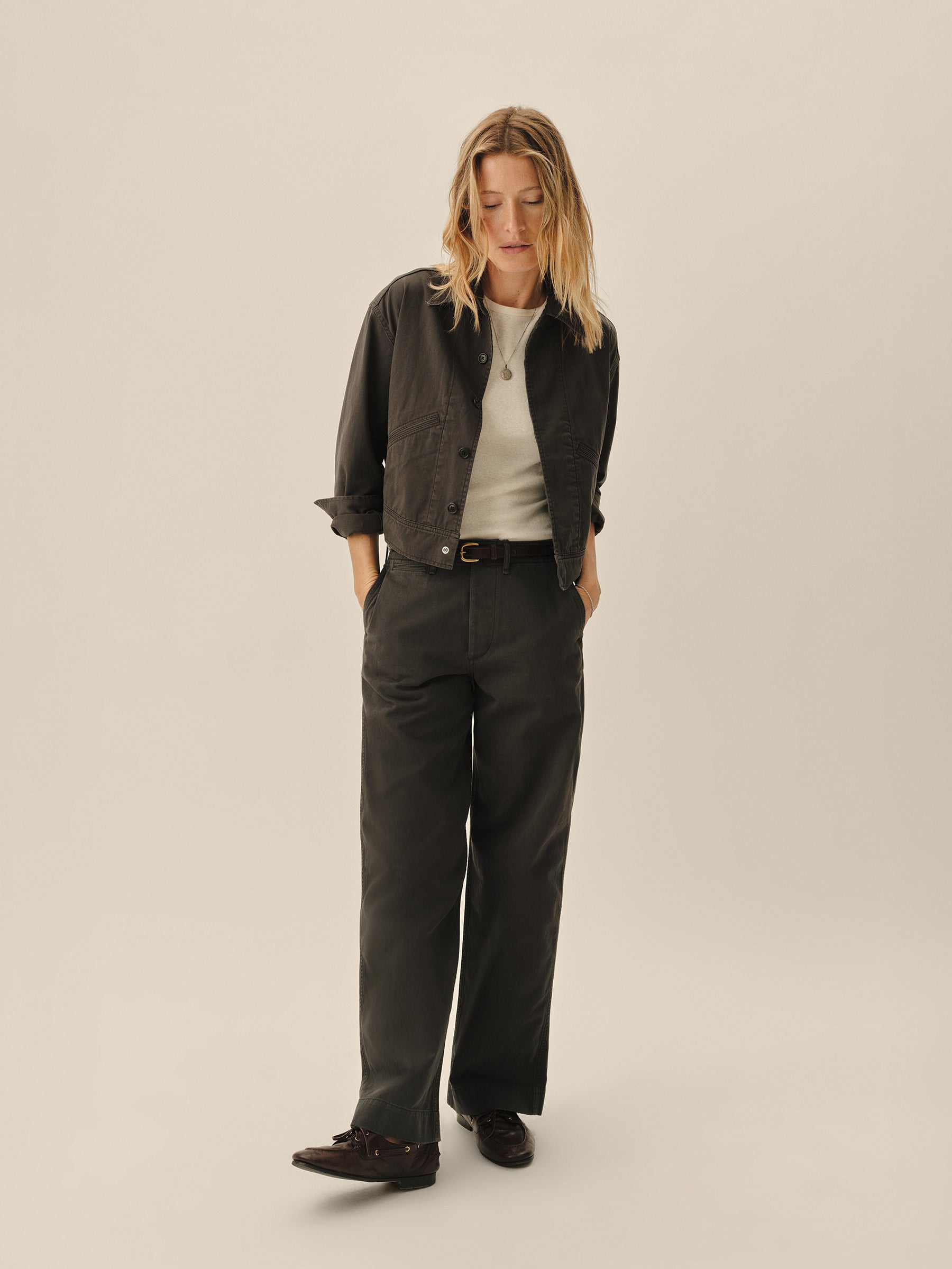 Alternative view of Washed Black At Ease Chino