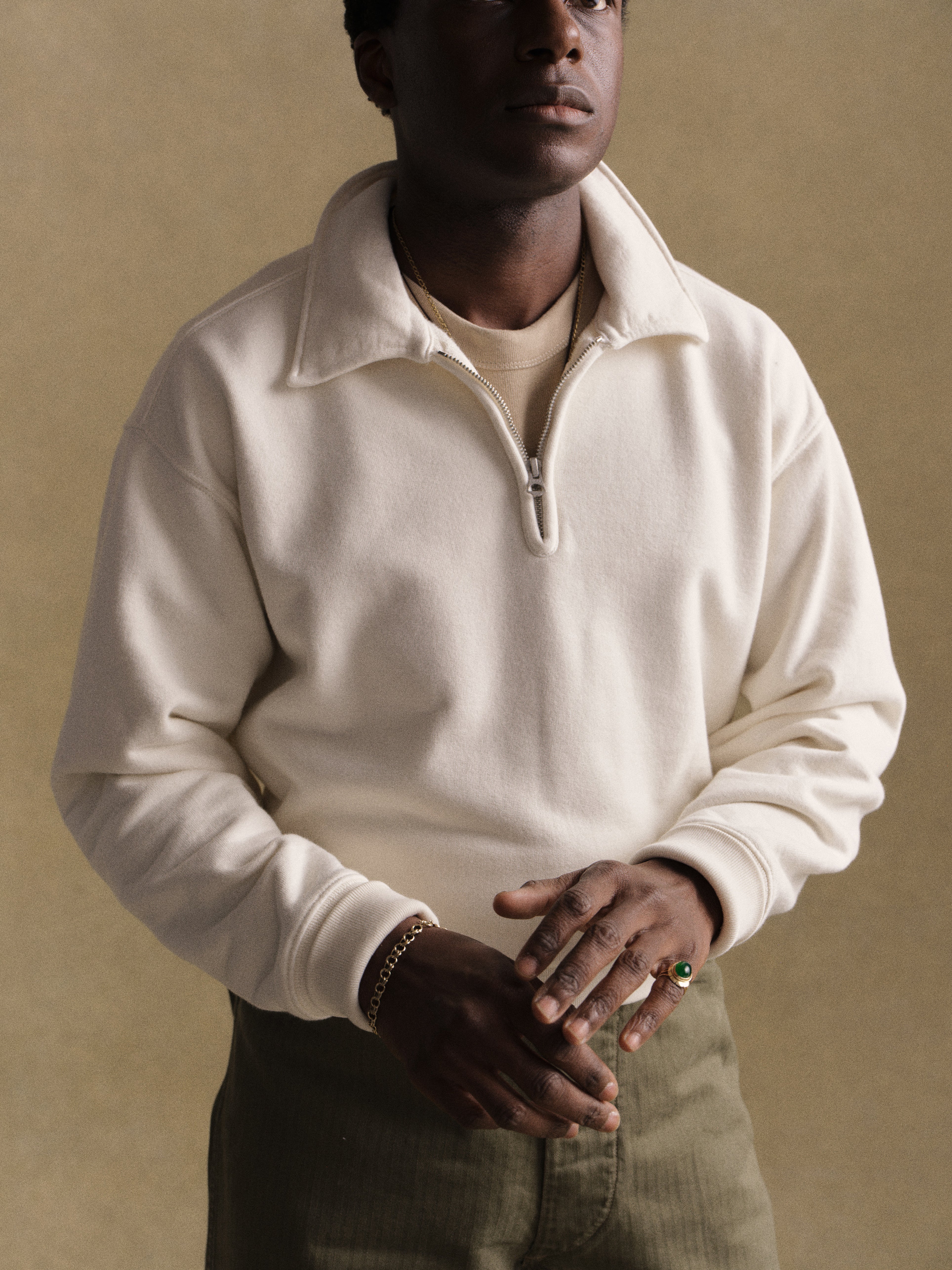 Alternative view of White Welterweight Quarter Zip