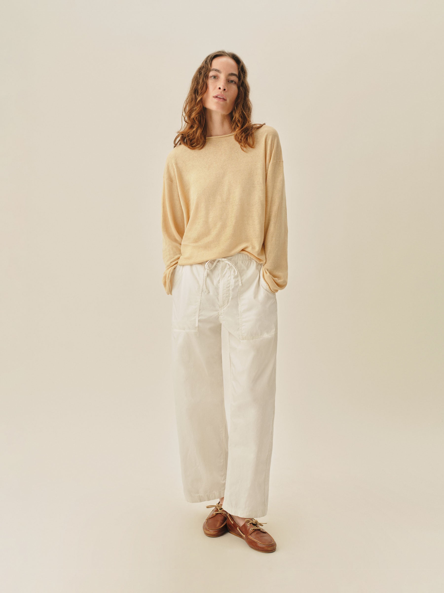 Alternative view of Natural Parachute Poplin Pull On Pant