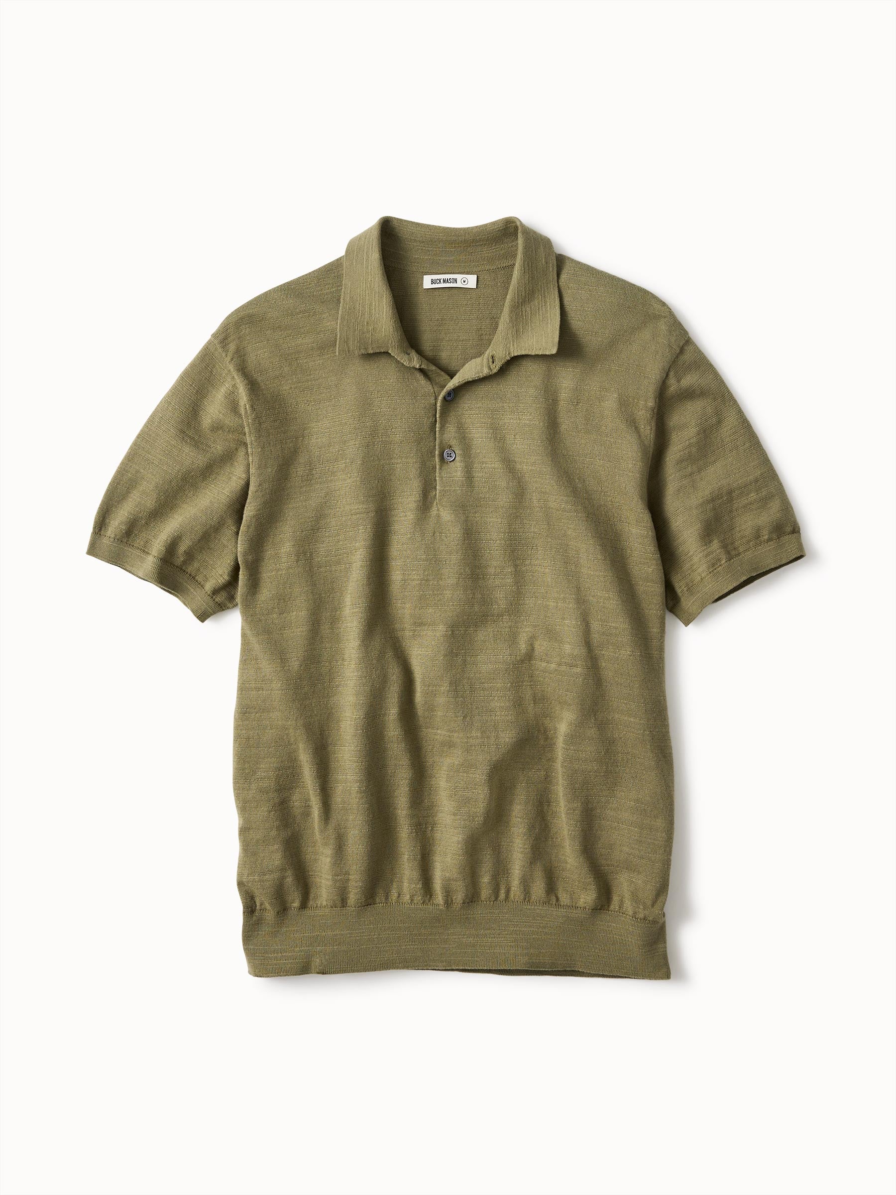 Dried Olive Avalon Knit Polo