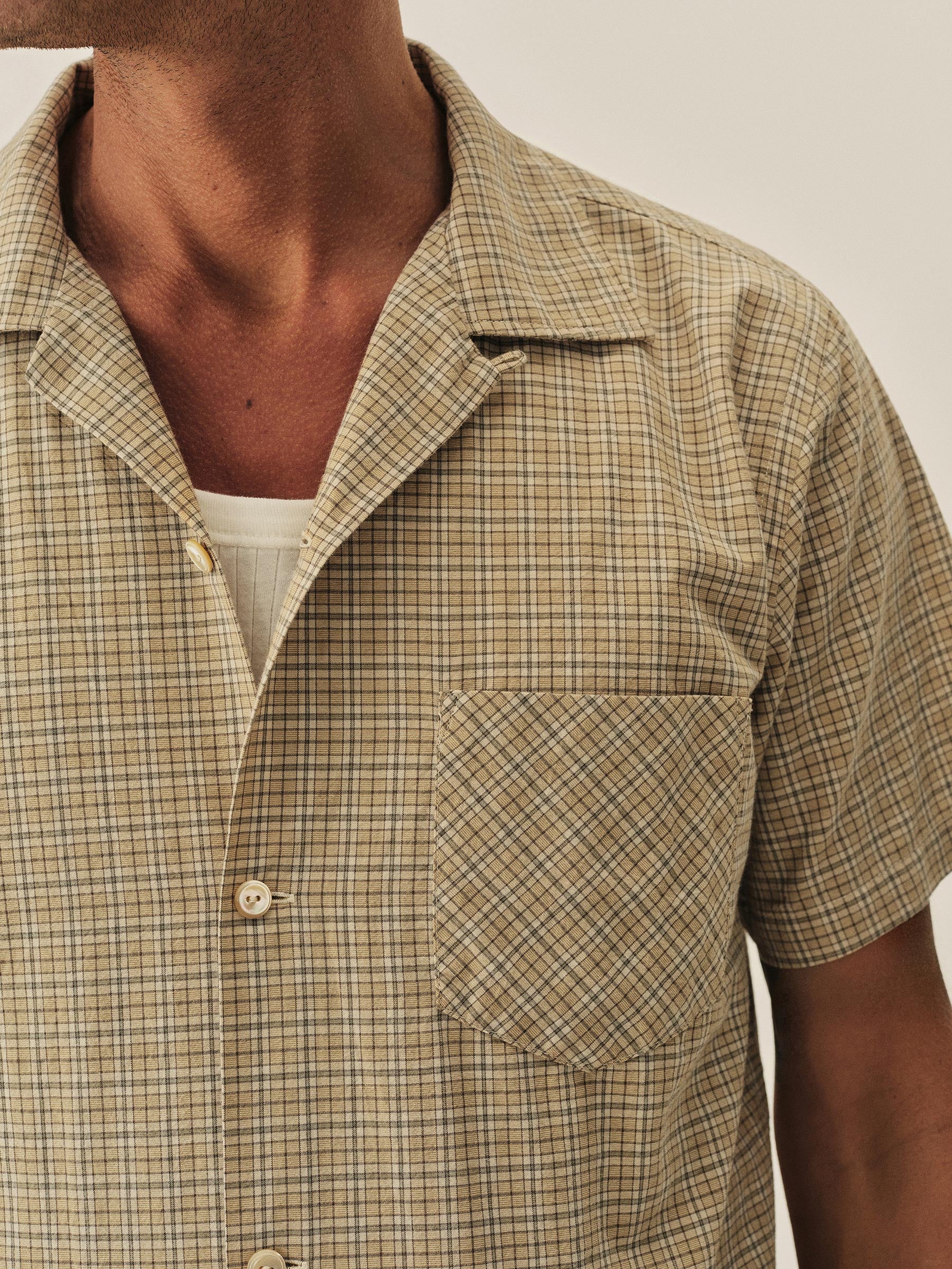 Alternative view of Wheat Field Plaid Wornwell S/S Camp Shirt