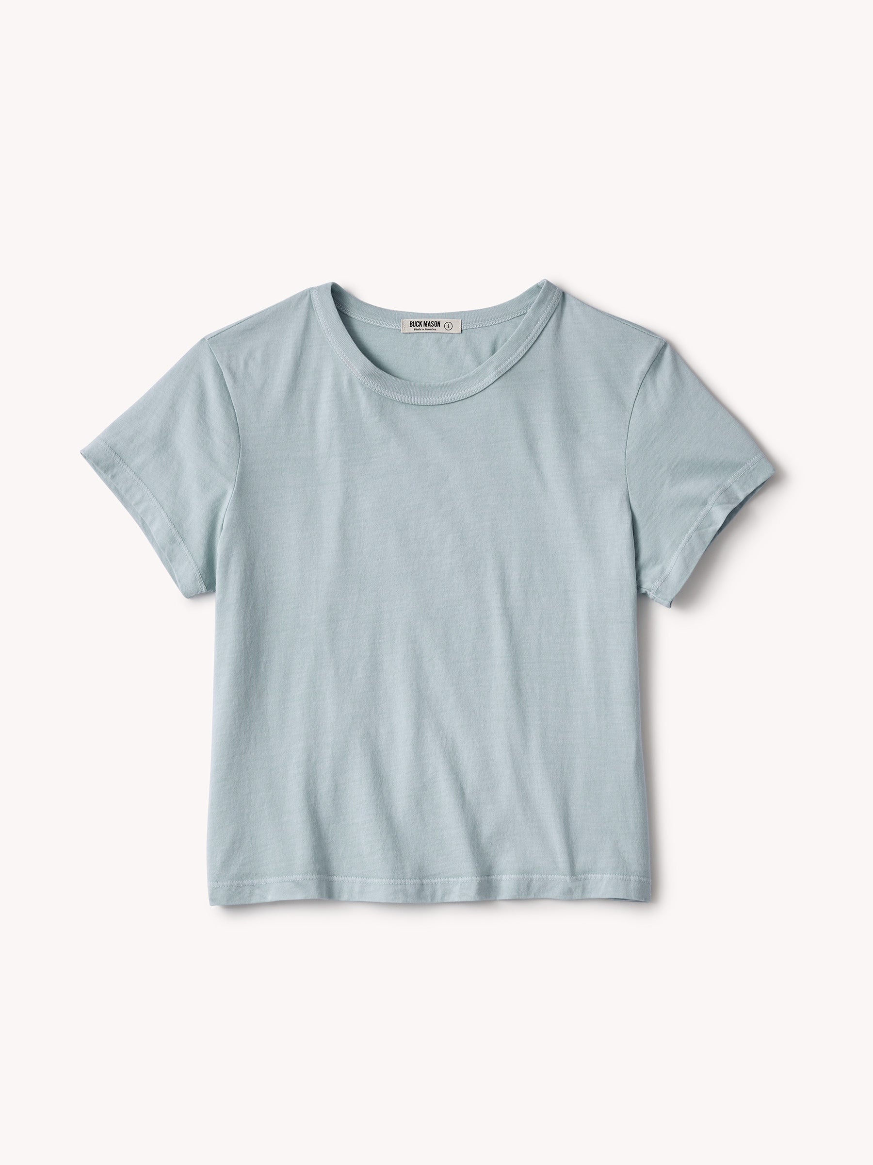 Baby Blue Venice Wash Pima Boxy Crew