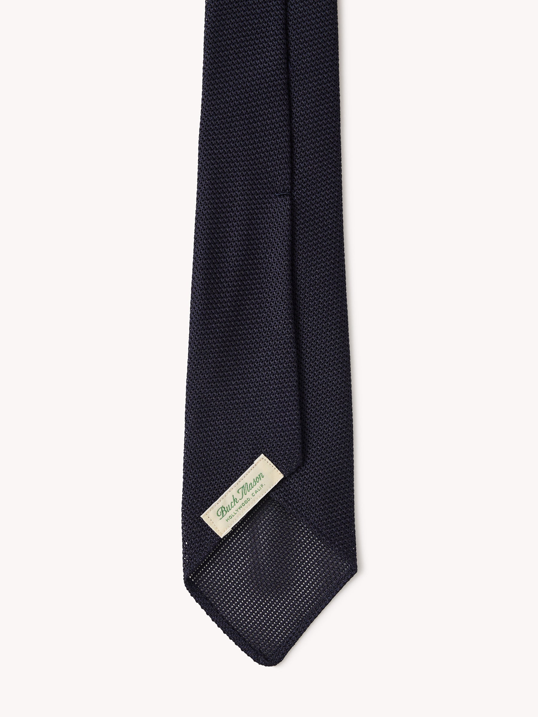 Alternative view of Navy Italian Silk Grenadine Tie