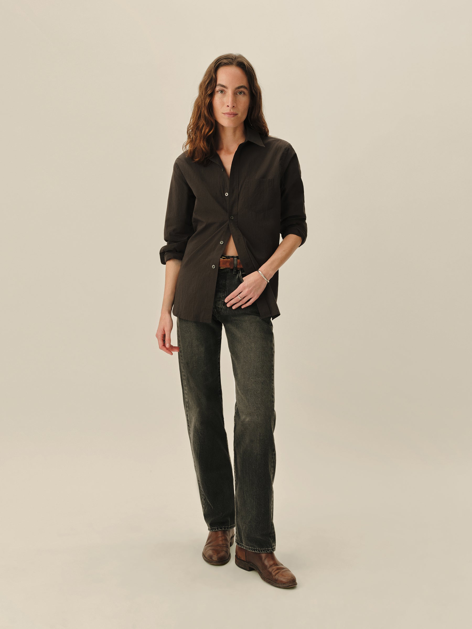 Alternative view of Washed Black Mainstay Cotton Shirt