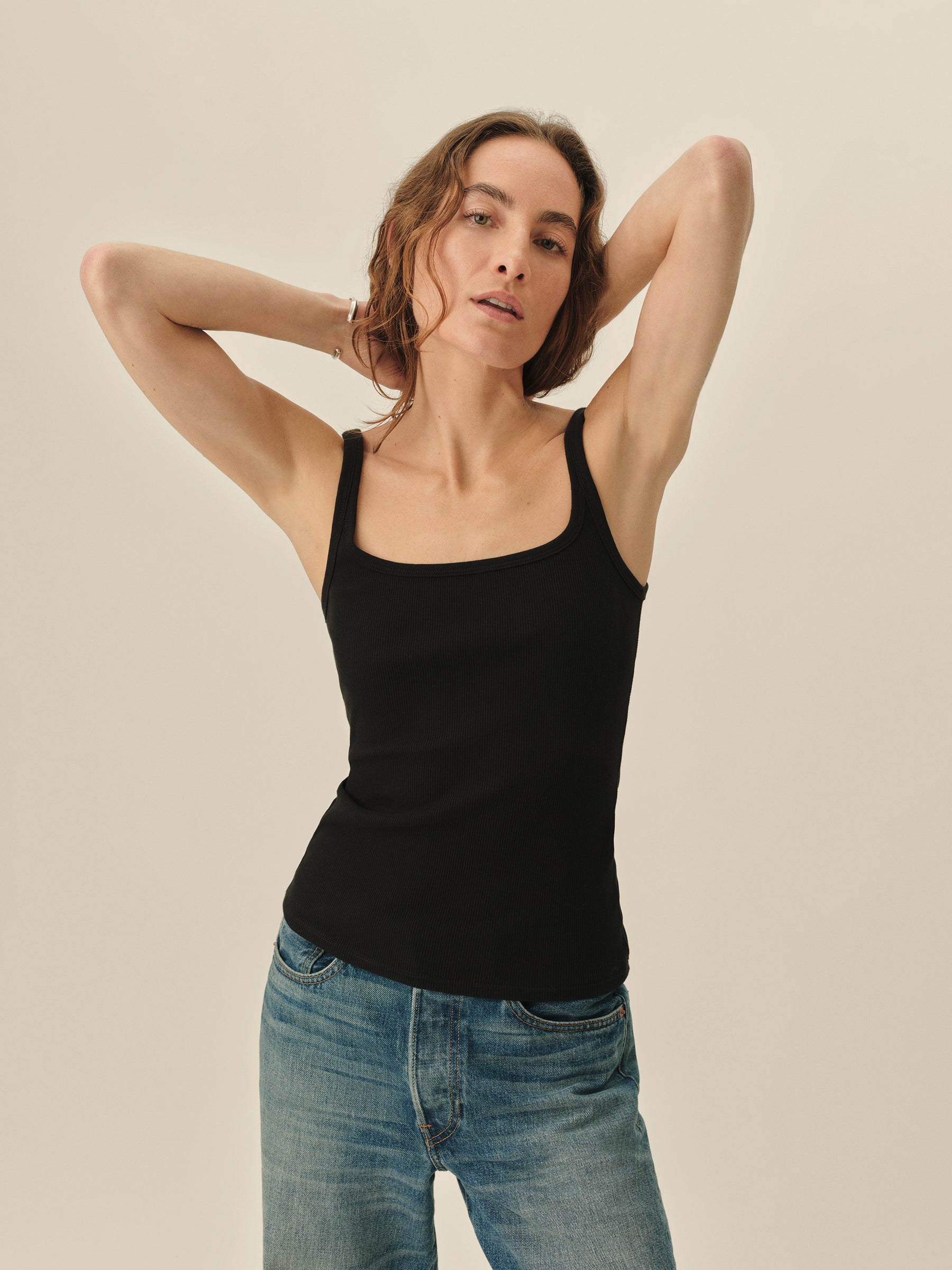 Alternative view of Black Surplus Rib Scoop Neck Tank